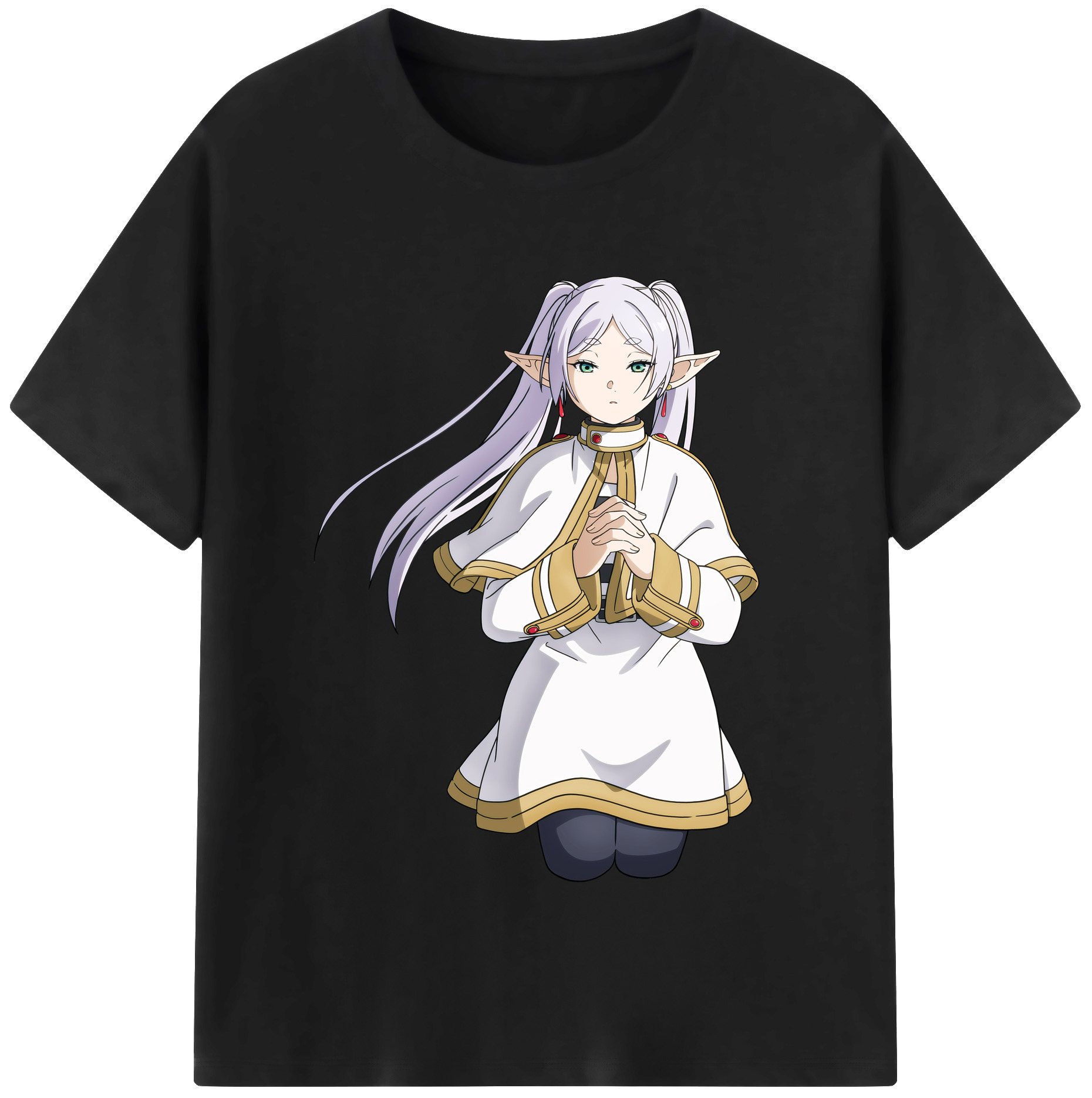 （画像用） 葬送のフリーレン Frieren 綿100％半袖Tシャツ（フロントプリント）