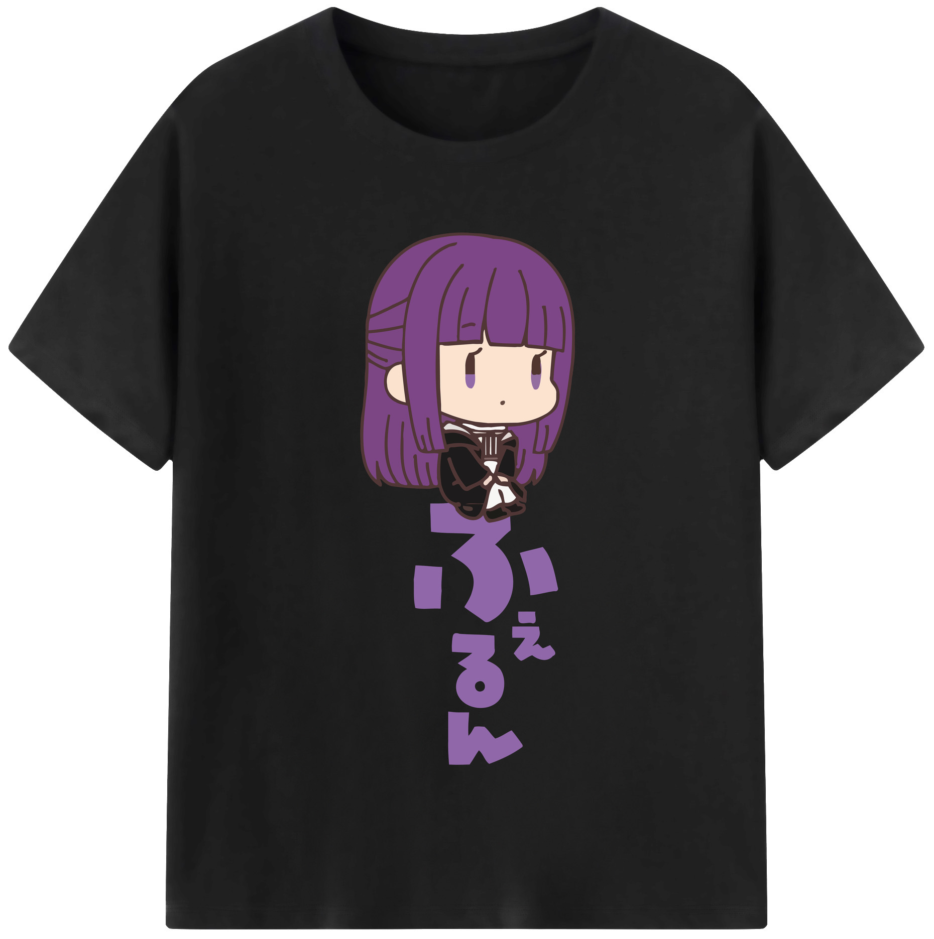 （画像用） 葬送のフリーレン Frieren 綿100％半袖Tシャツ（フロントプリント）