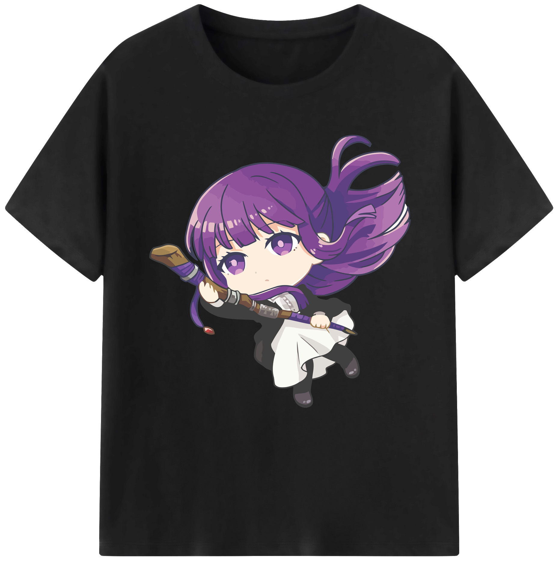 （画像用） 葬送のフリーレン Frieren 綿100％半袖Tシャツ（フロントプリント）