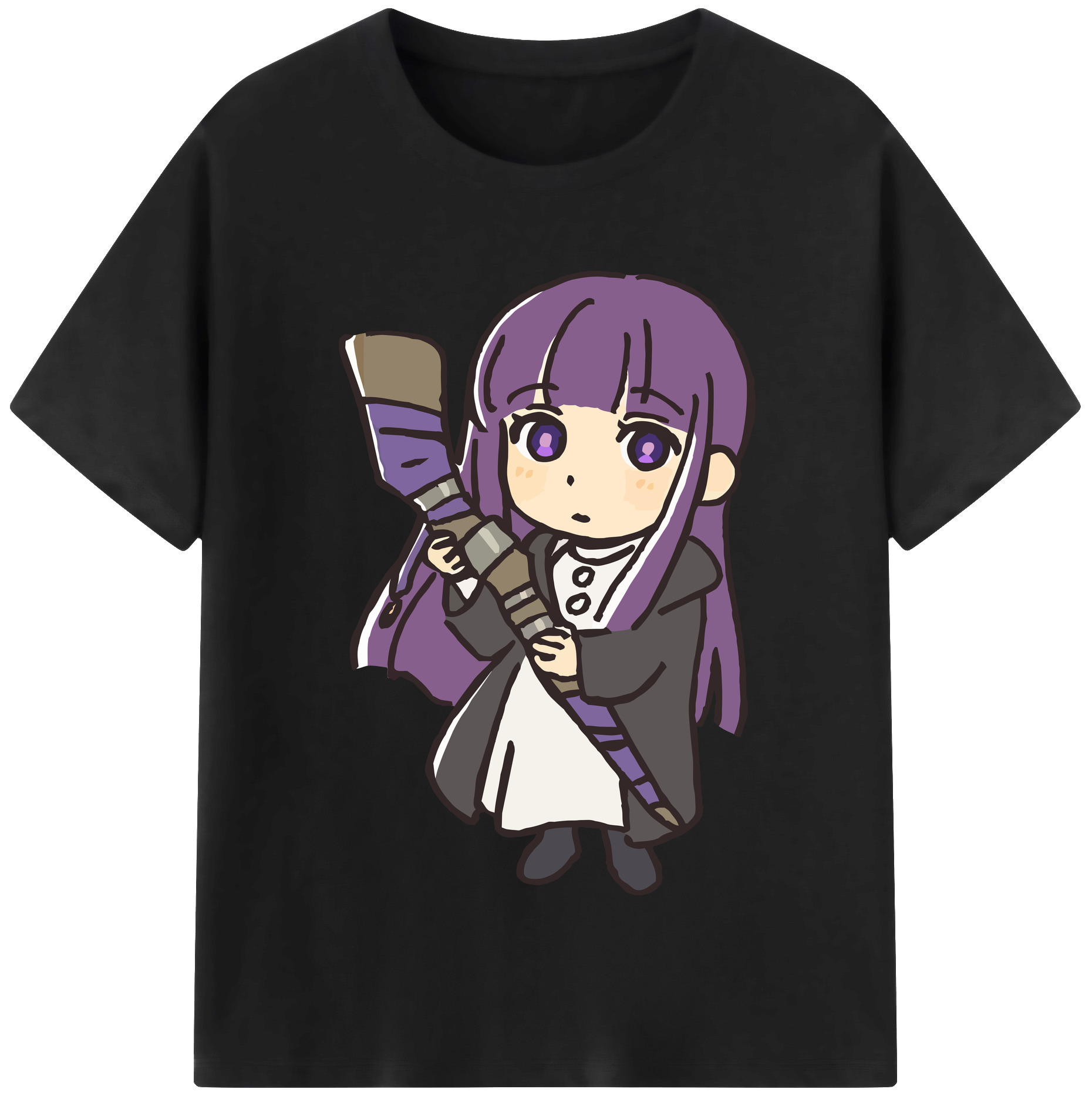 （画像用） 葬送のフリーレン Frieren 綿100％半袖Tシャツ（フロントプリント）