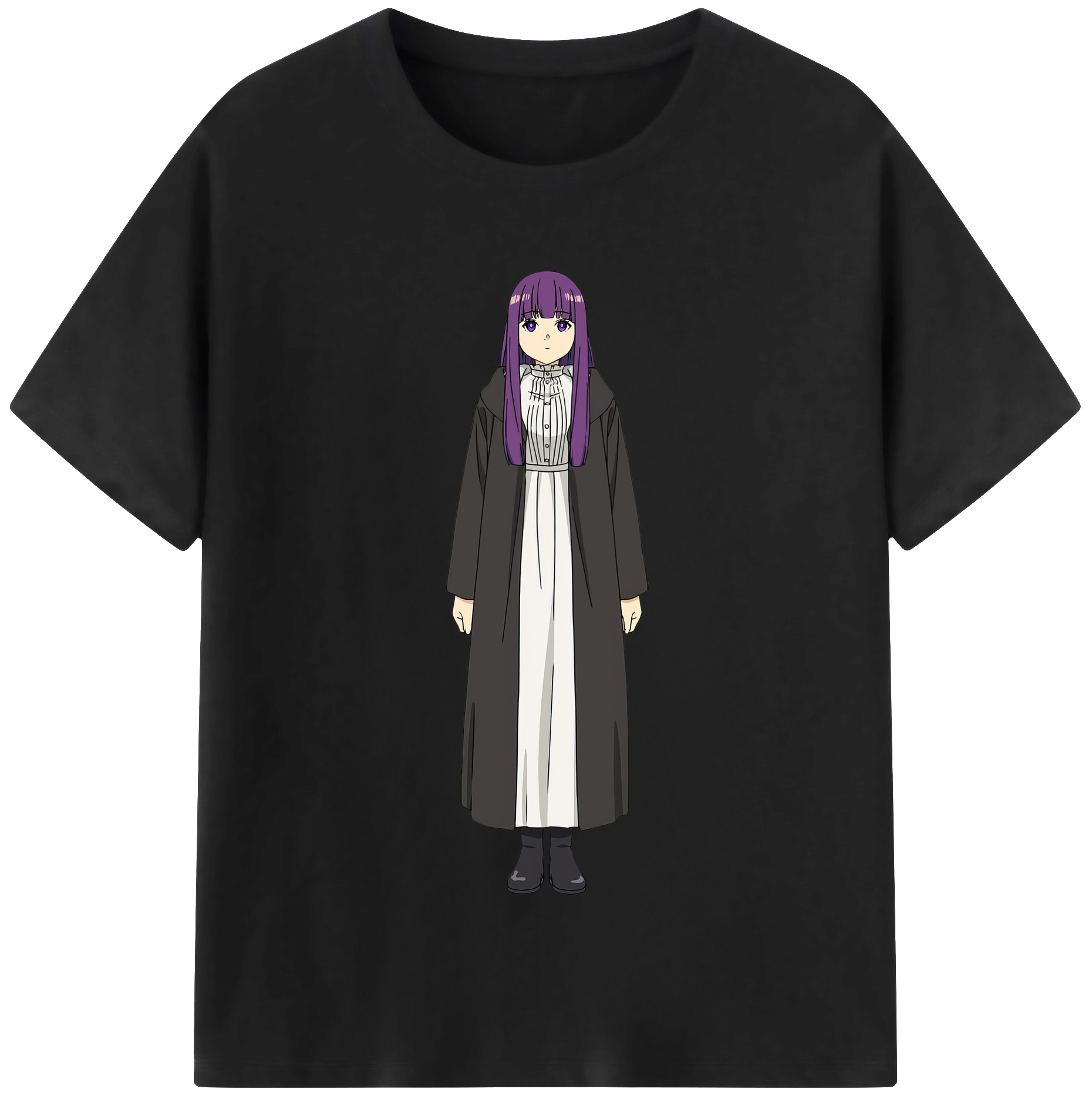 （画像用） 葬送のフリーレン Frieren 綿100％半袖Tシャツ（フロントプリント）