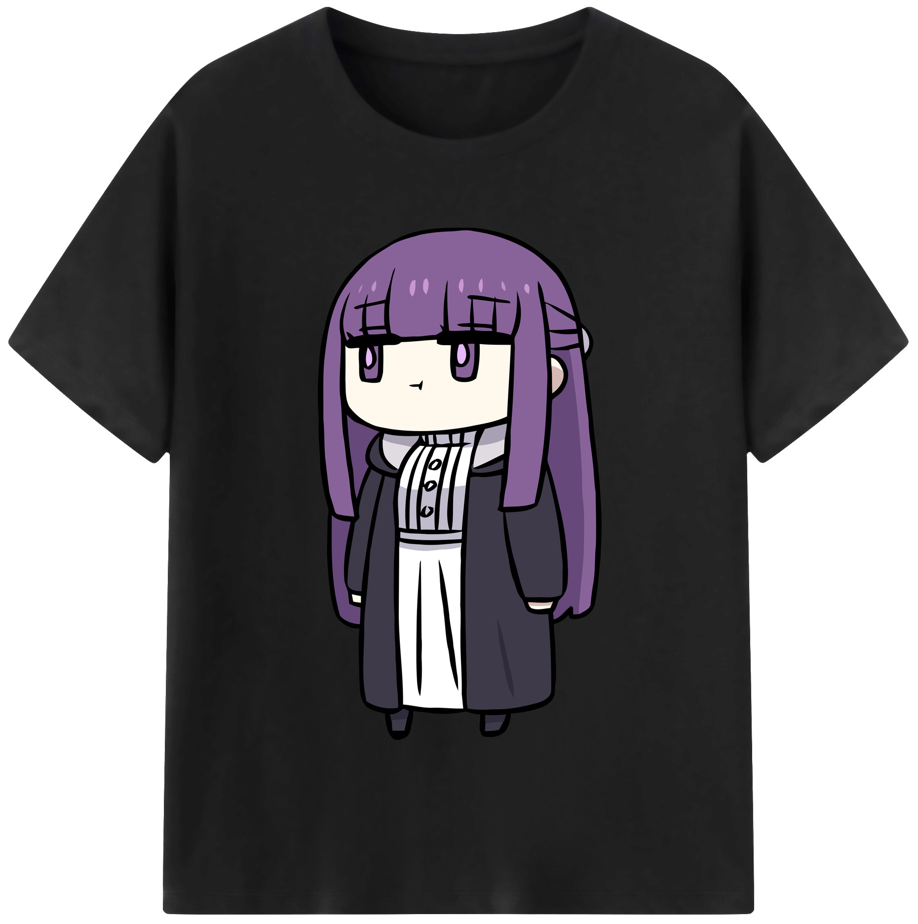 （画像用） 葬送のフリーレン Frieren 綿100％半袖Tシャツ（フロントプリント）