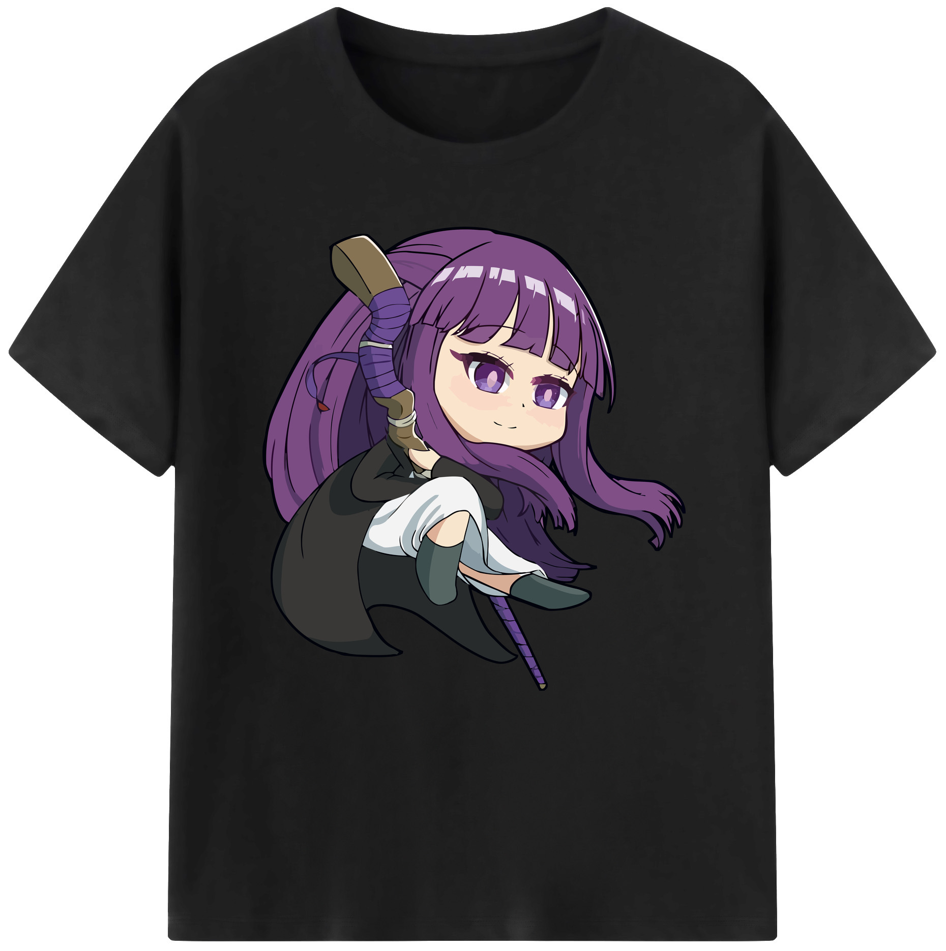 （画像用） 葬送のフリーレン Frieren 綿100％半袖Tシャツ（フロントプリント）