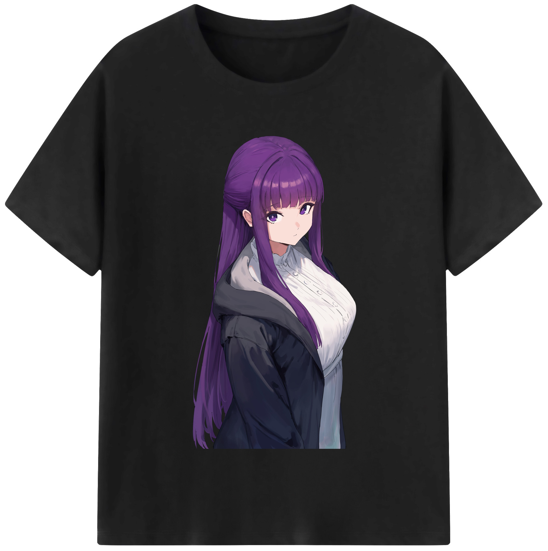 （画像用） 葬送のフリーレン Frieren 綿100％半袖Tシャツ（フロントプリント）