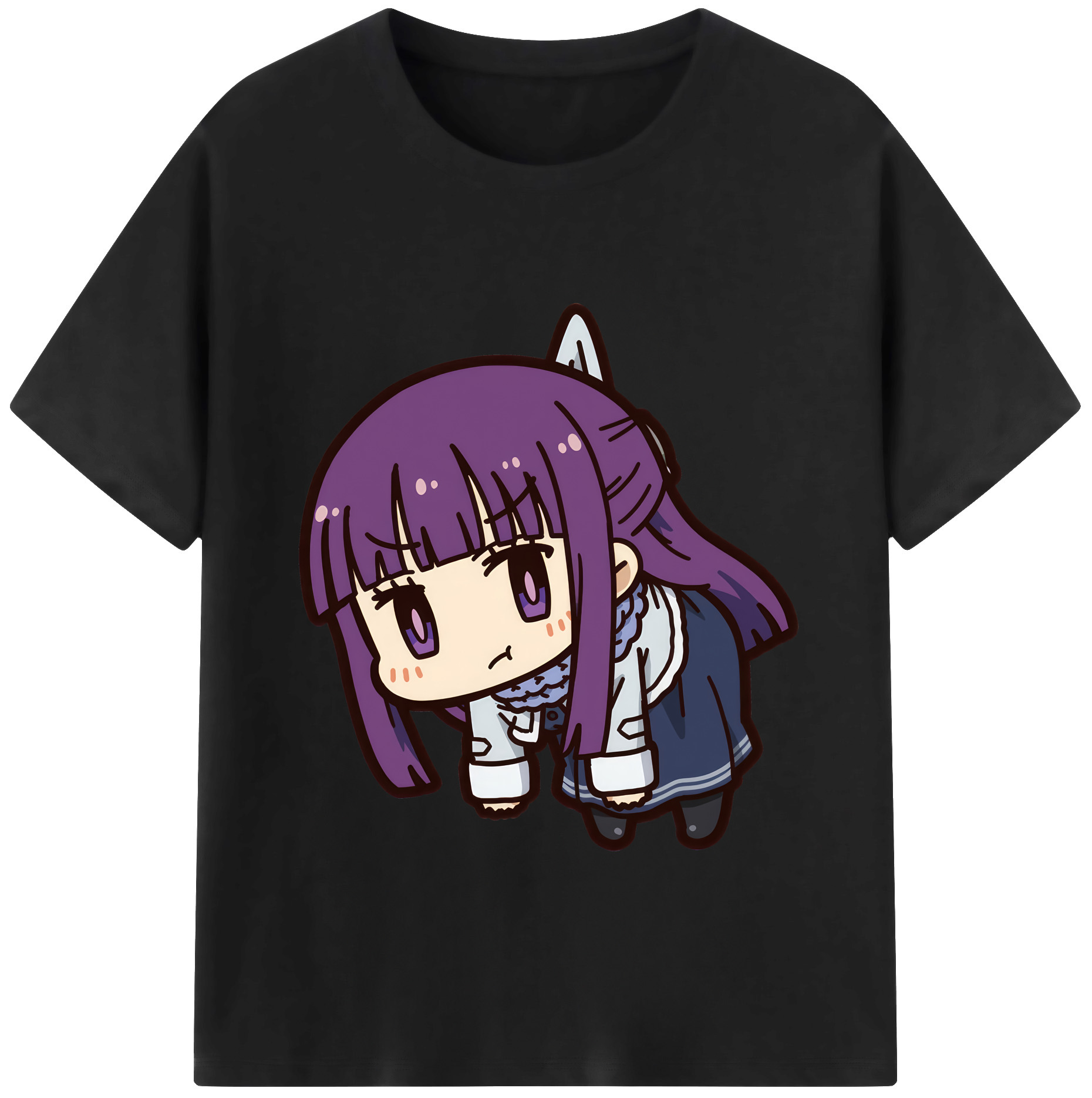 （画像用） 葬送のフリーレン Frieren 綿100％半袖Tシャツ（フロントプリント）