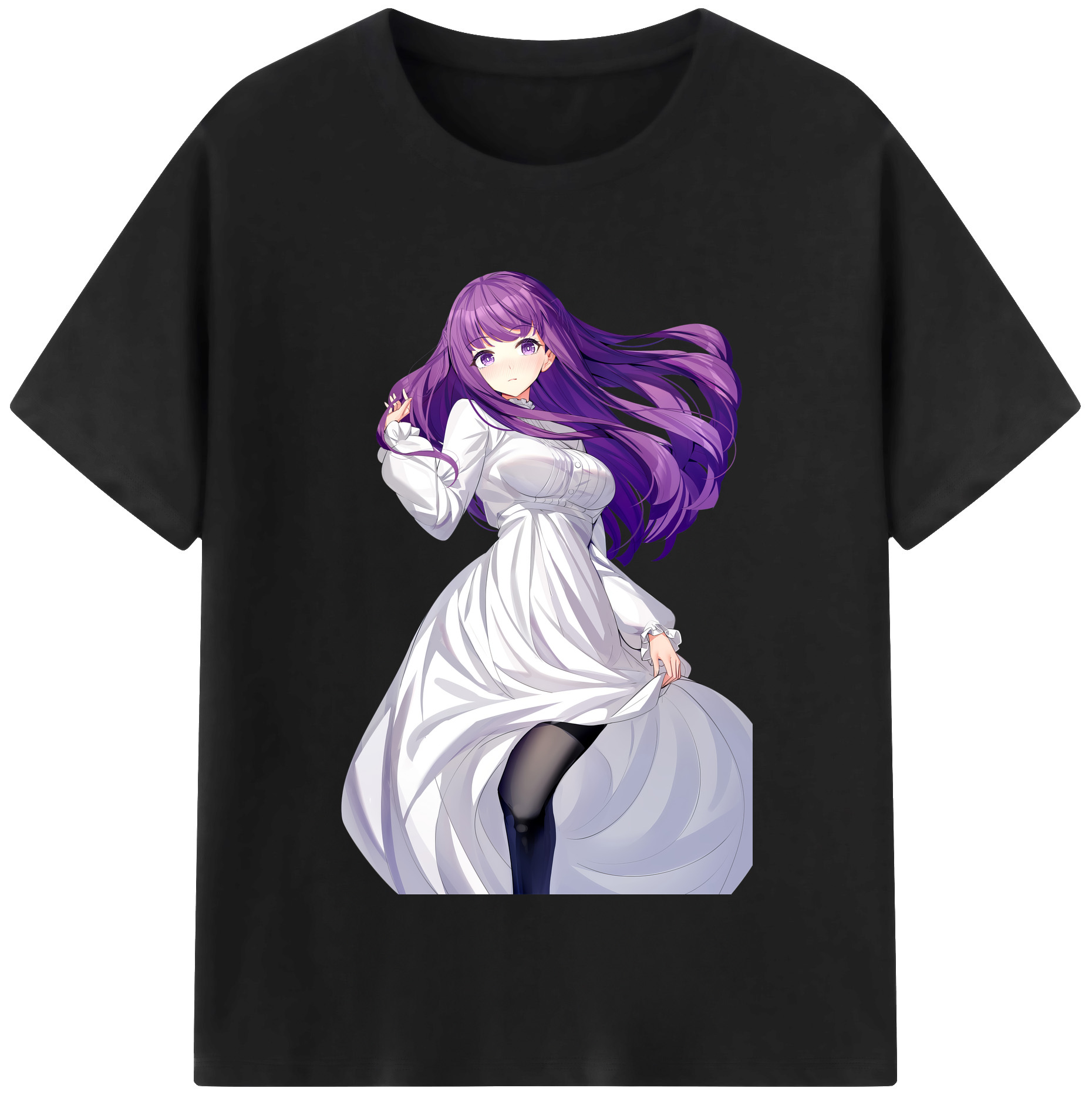（画像用） 葬送のフリーレン Frieren 綿100％半袖Tシャツ（フロントプリント）