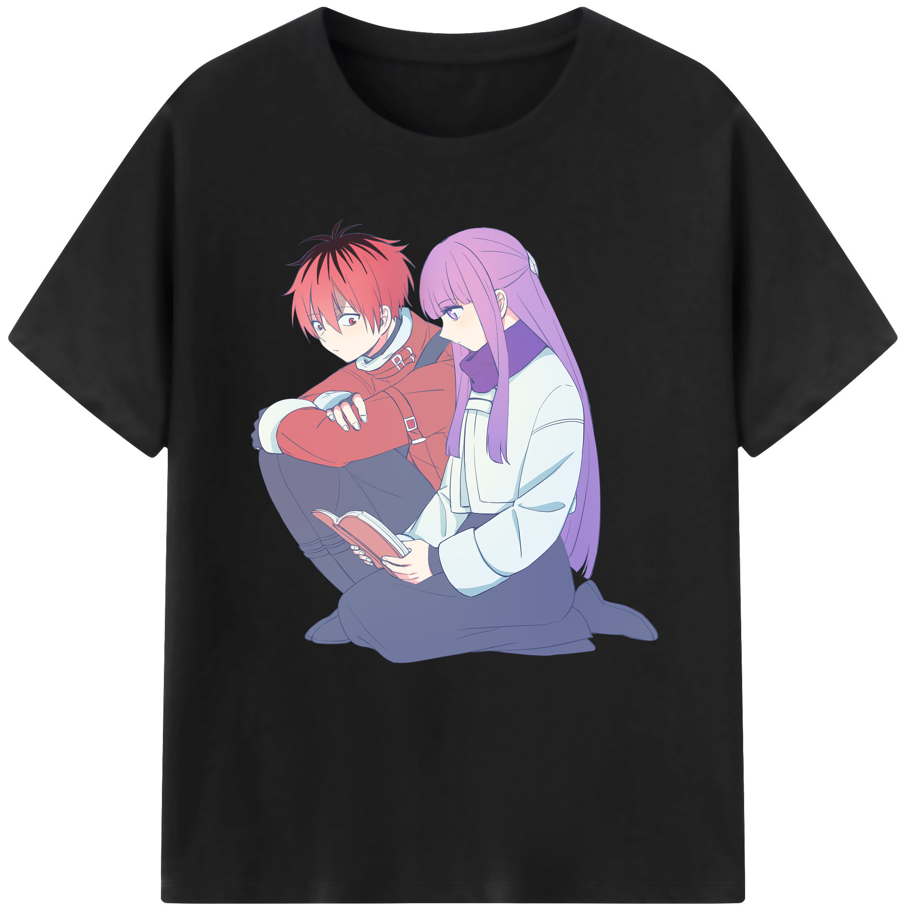 （画像用） 葬送のフリーレン Frieren 綿100％半袖Tシャツ（フロントプリント）