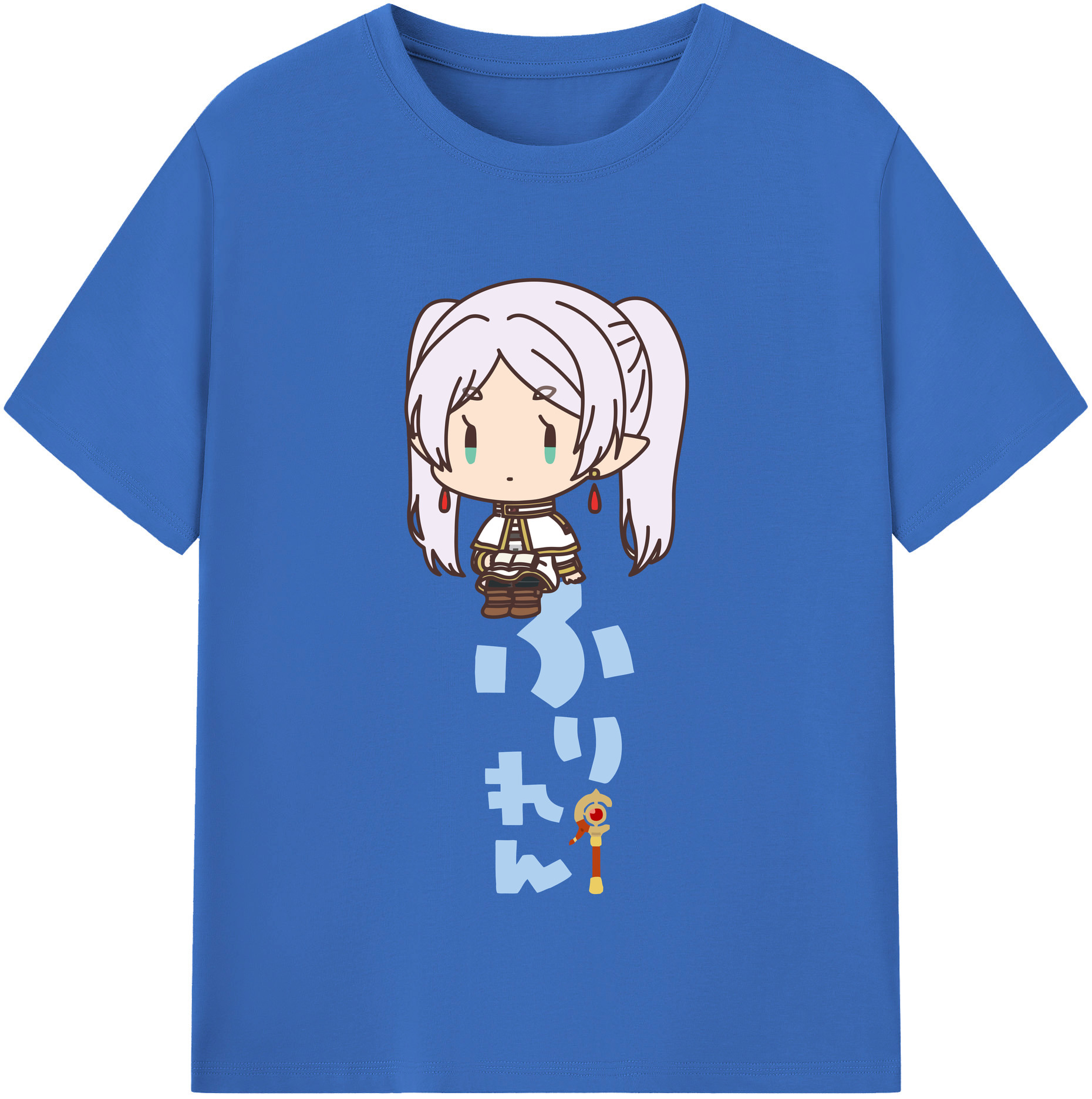 （画像用） 葬送のフリーレン Frieren 綿100％半袖Tシャツ（フロントプリント）