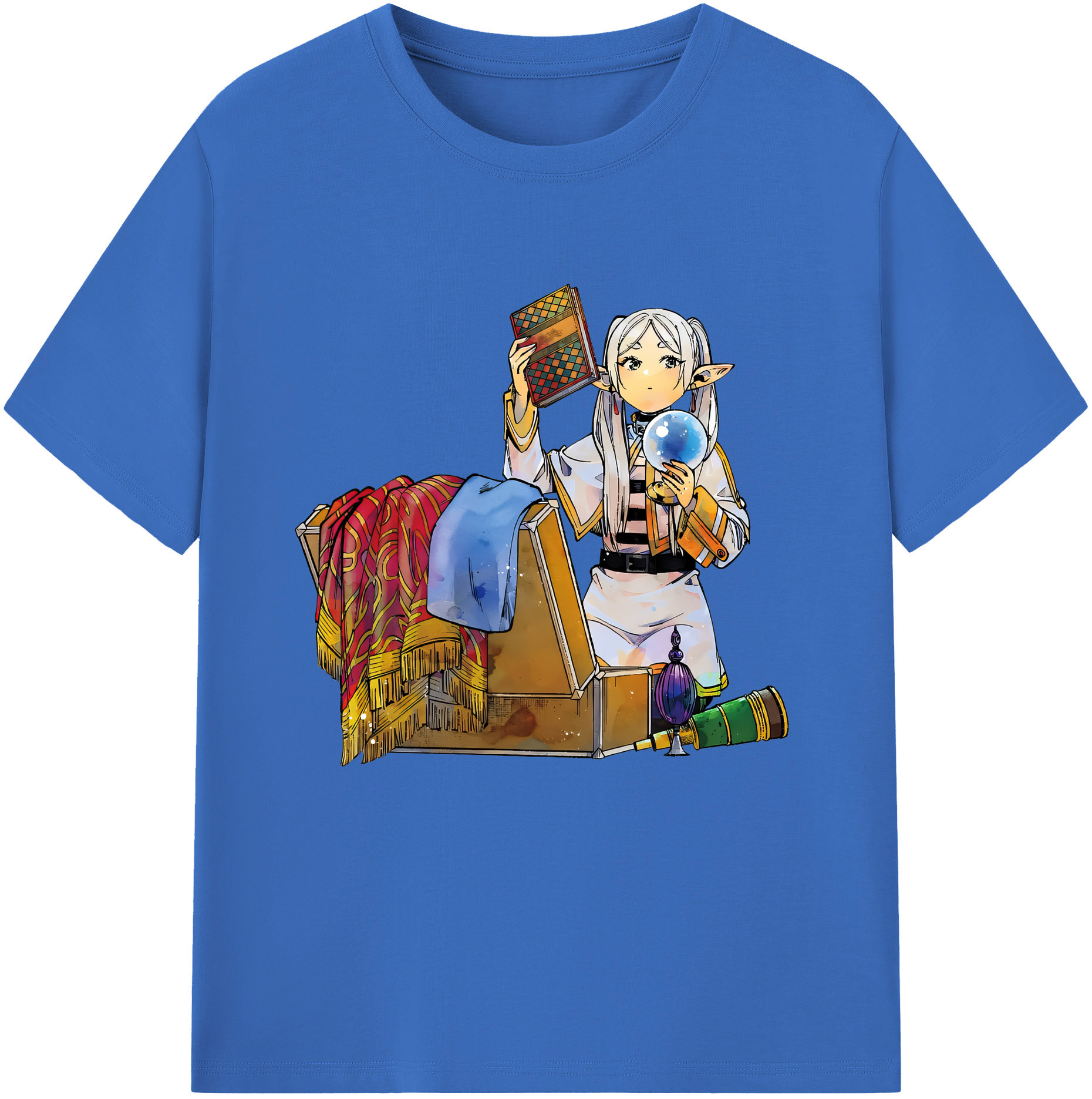 （画像用） 葬送のフリーレン Frieren 綿100％半袖Tシャツ（フロントプリント）