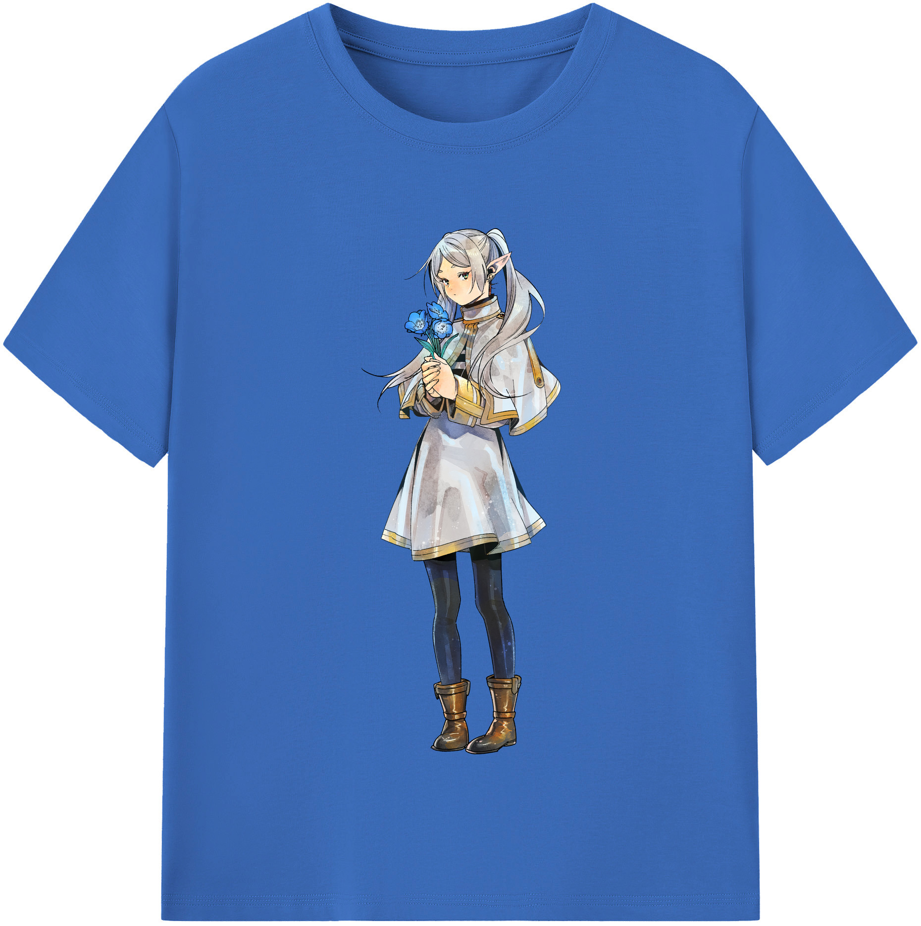 （画像用） 葬送のフリーレン Frieren 綿100％半袖Tシャツ（フロントプリント）