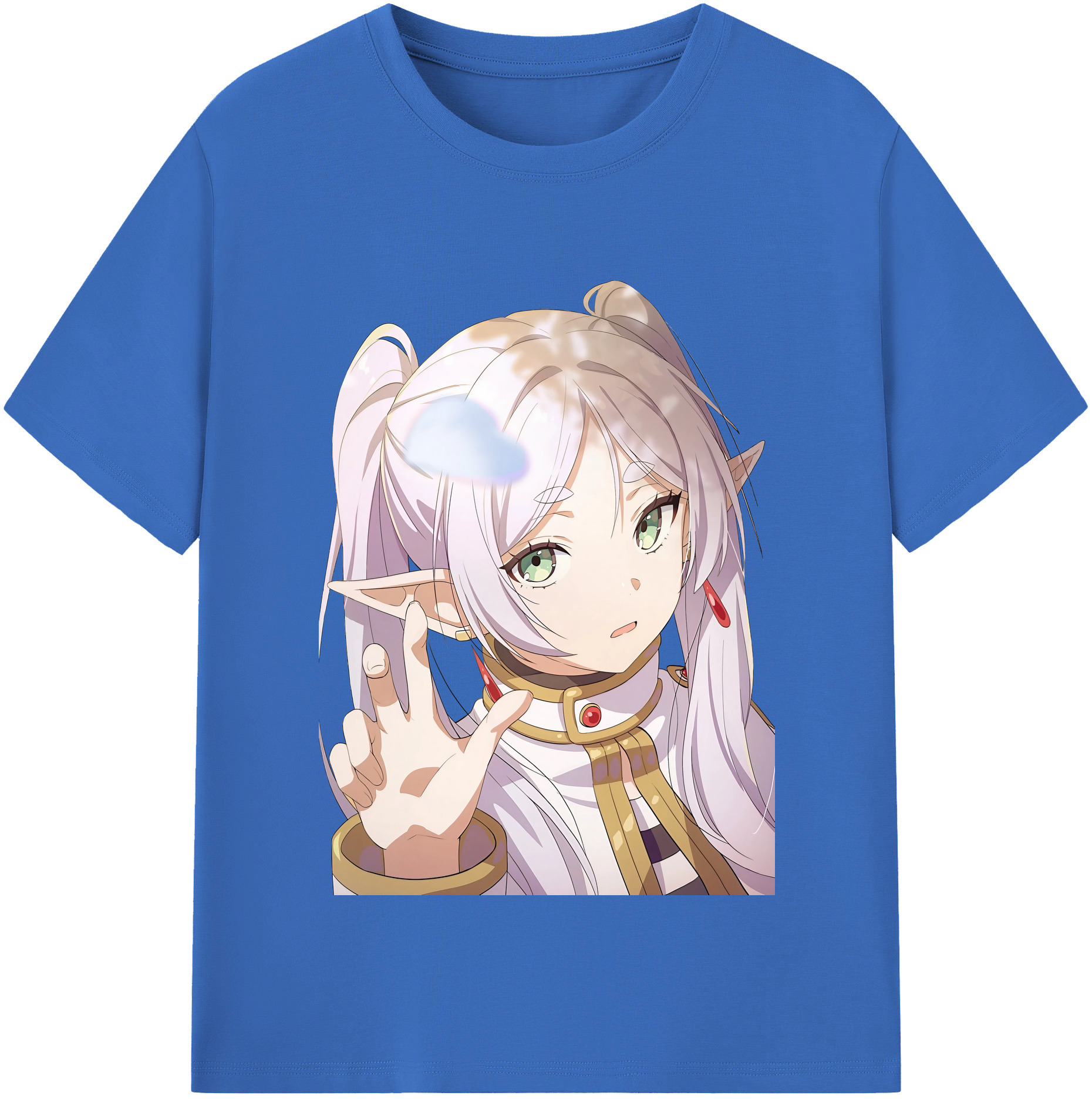 （画像用） 葬送のフリーレン Frieren 綿100％半袖Tシャツ（フロントプリント）