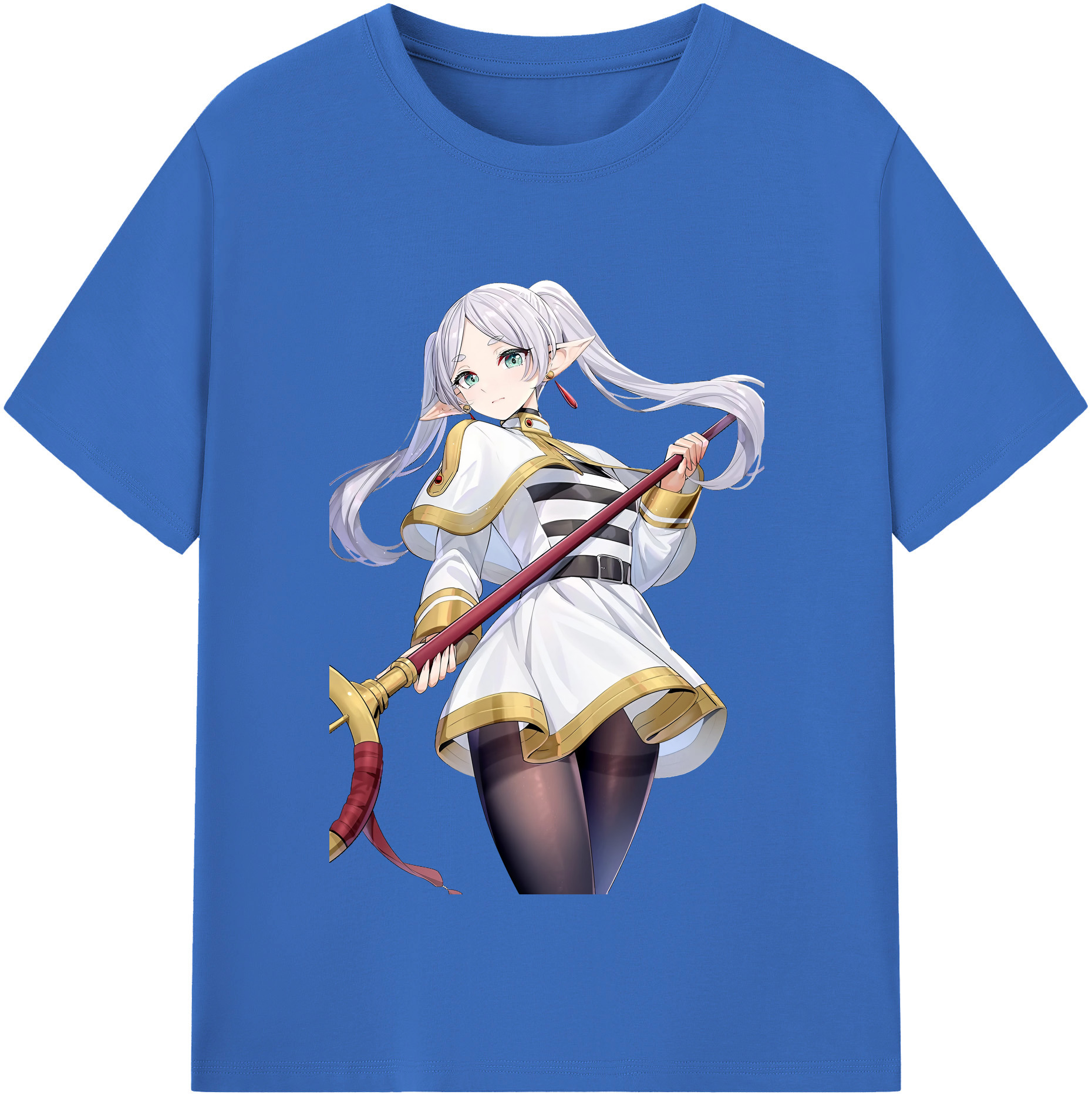 （画像用） 葬送のフリーレン Frieren 綿100％半袖Tシャツ（フロントプリント）