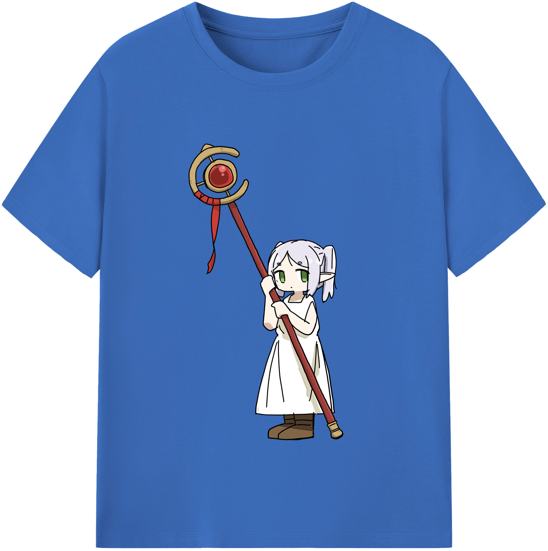 （画像用） 葬送のフリーレン Frieren 綿100％半袖Tシャツ（フロントプリント）