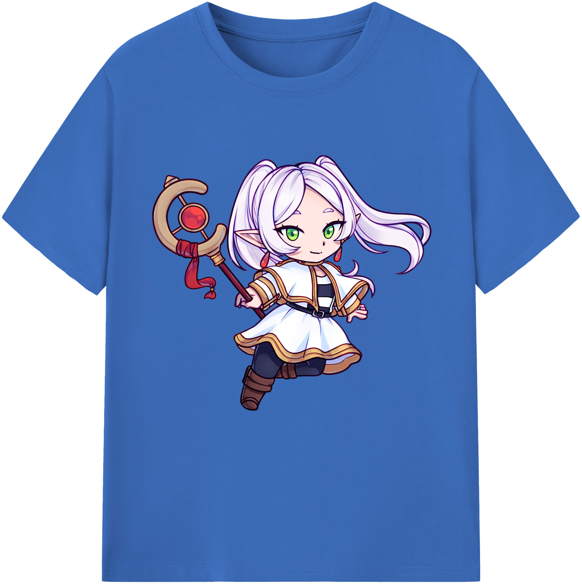 （画像用） 葬送のフリーレン Frieren 綿100％半袖Tシャツ（フロントプリント）