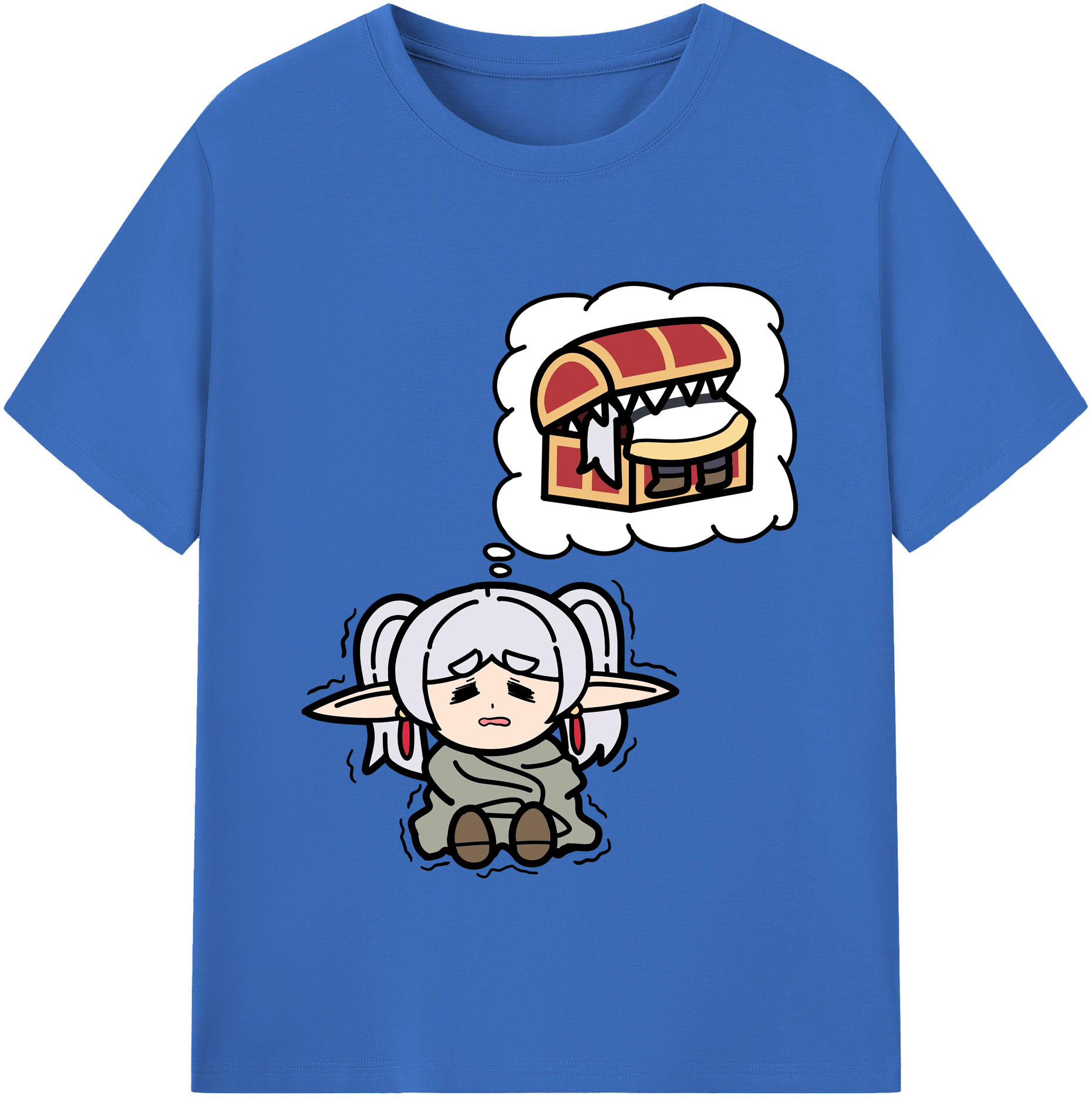 （画像用） 葬送のフリーレン Frieren 綿100％半袖Tシャツ（フロントプリント）