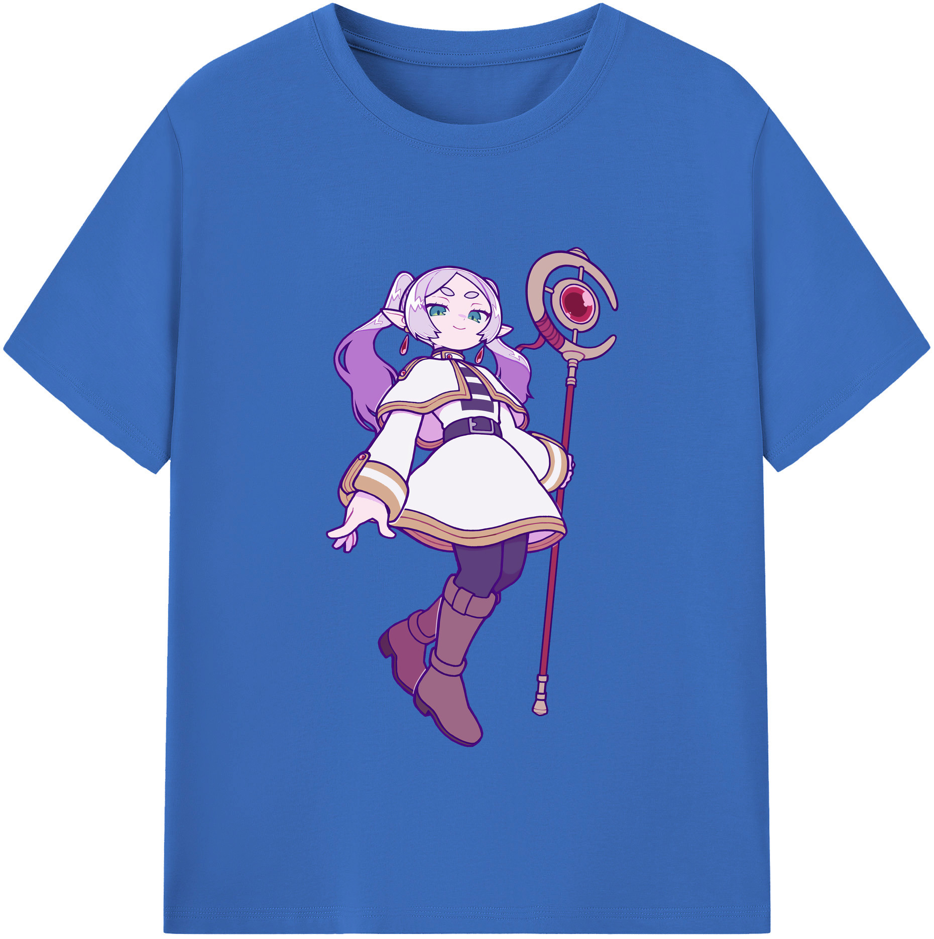 （画像用） 葬送のフリーレン Frieren 綿100％半袖Tシャツ（フロントプリント）