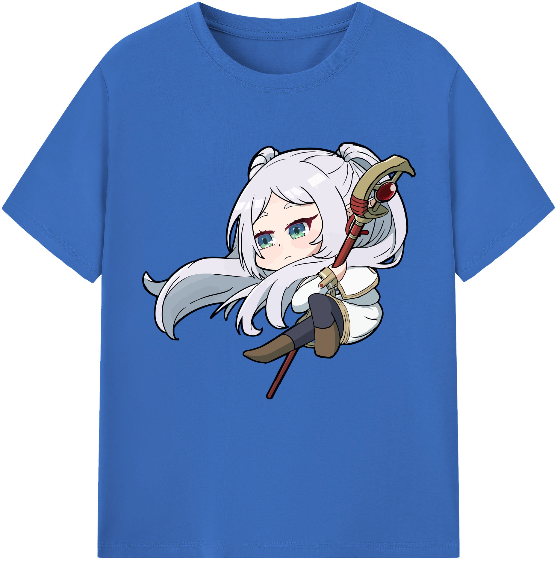 （画像用） 葬送のフリーレン Frieren 綿100％半袖Tシャツ（フロントプリント）