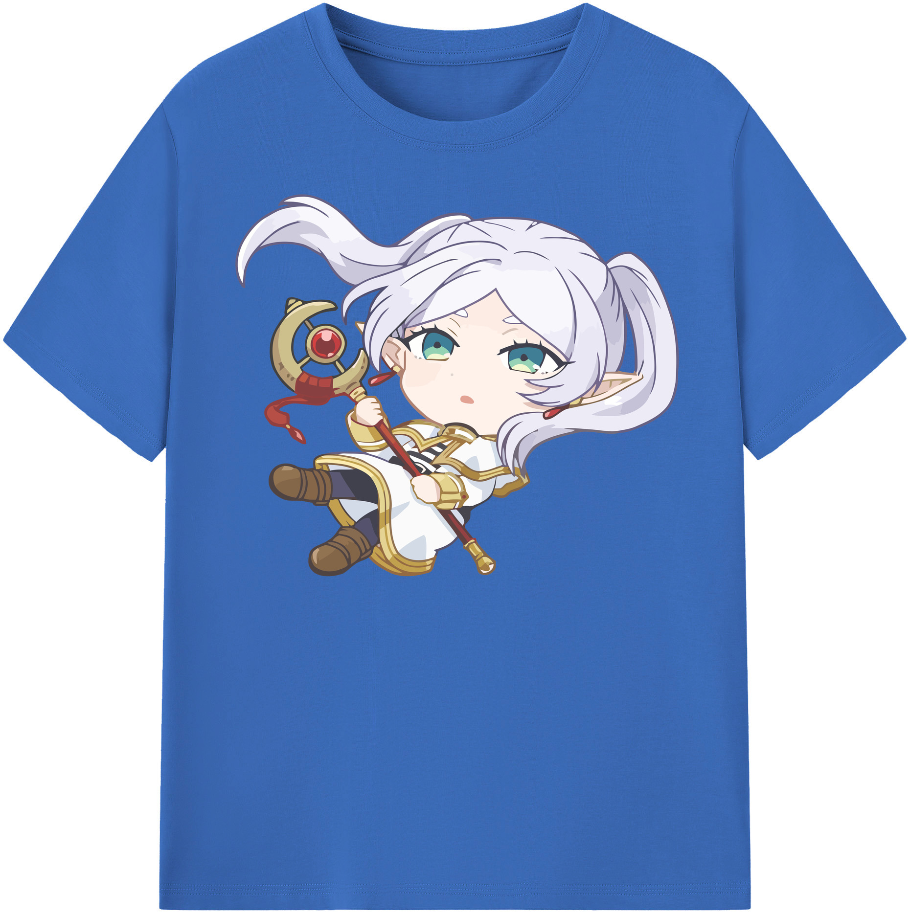 （画像用） 葬送のフリーレン Frieren 綿100％半袖Tシャツ（フロントプリント）