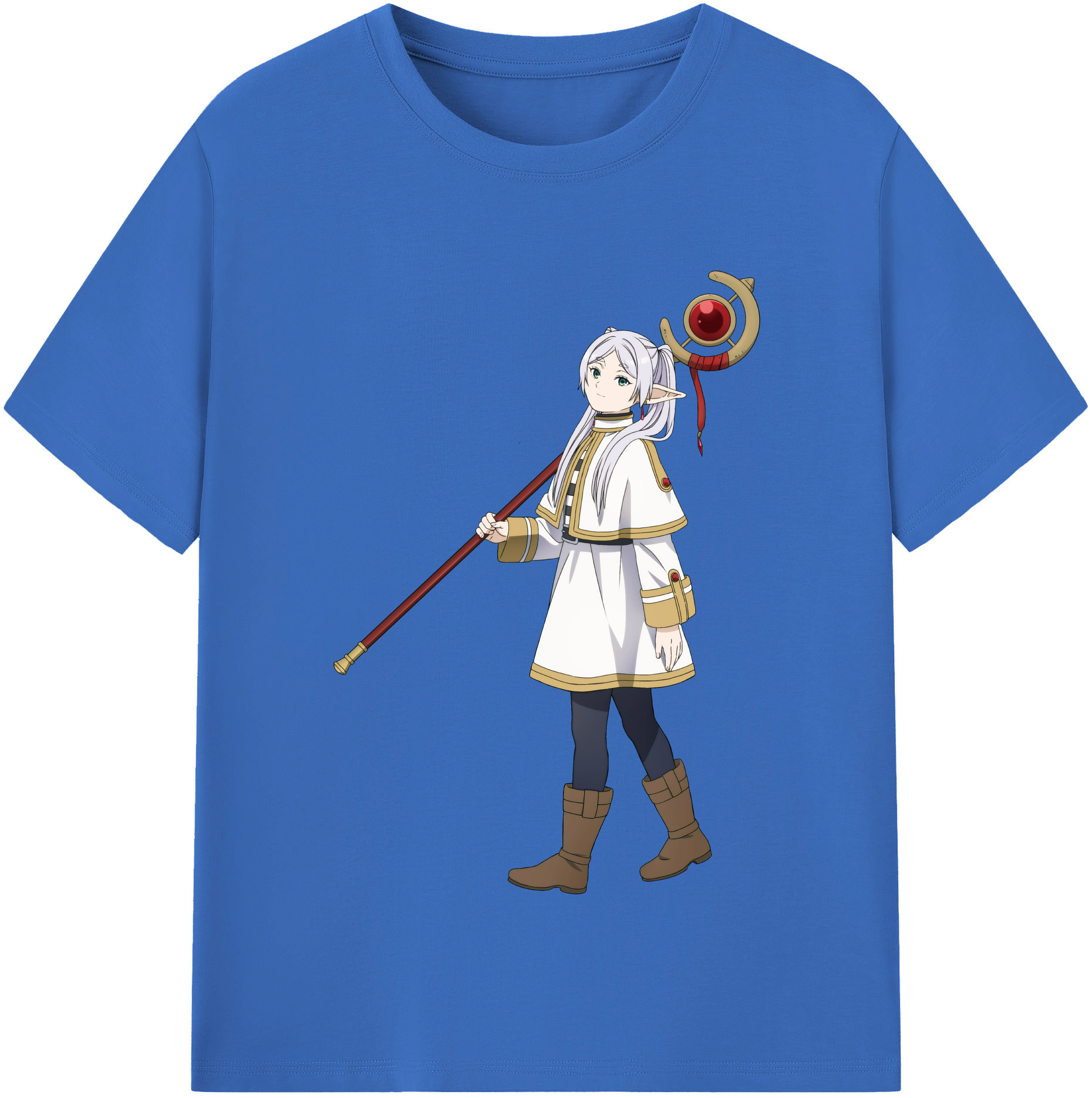 （画像用） 葬送のフリーレン Frieren 綿100％半袖Tシャツ（フロントプリント）