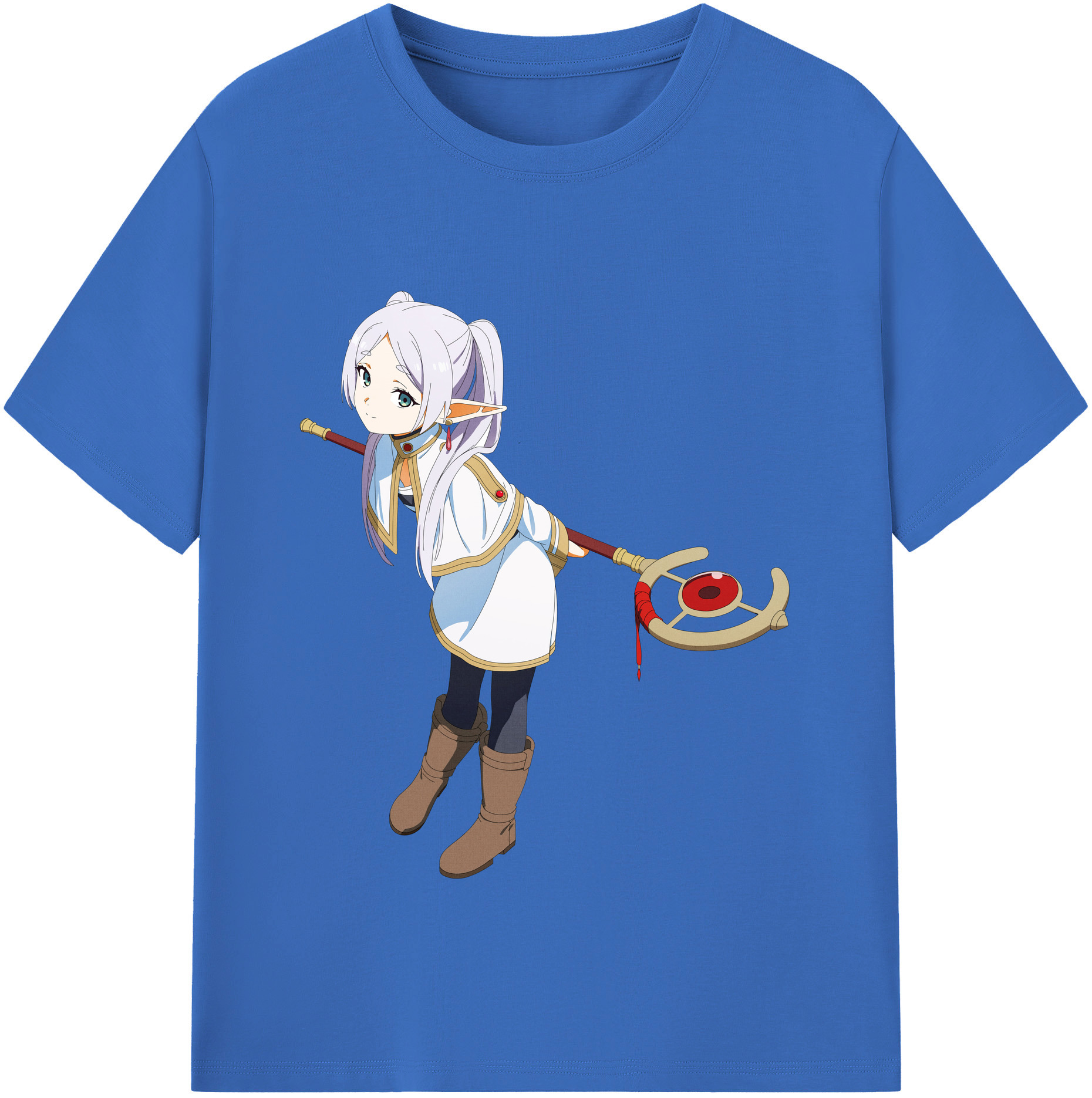 （画像用） 葬送のフリーレン Frieren 綿100％半袖Tシャツ（フロントプリント）