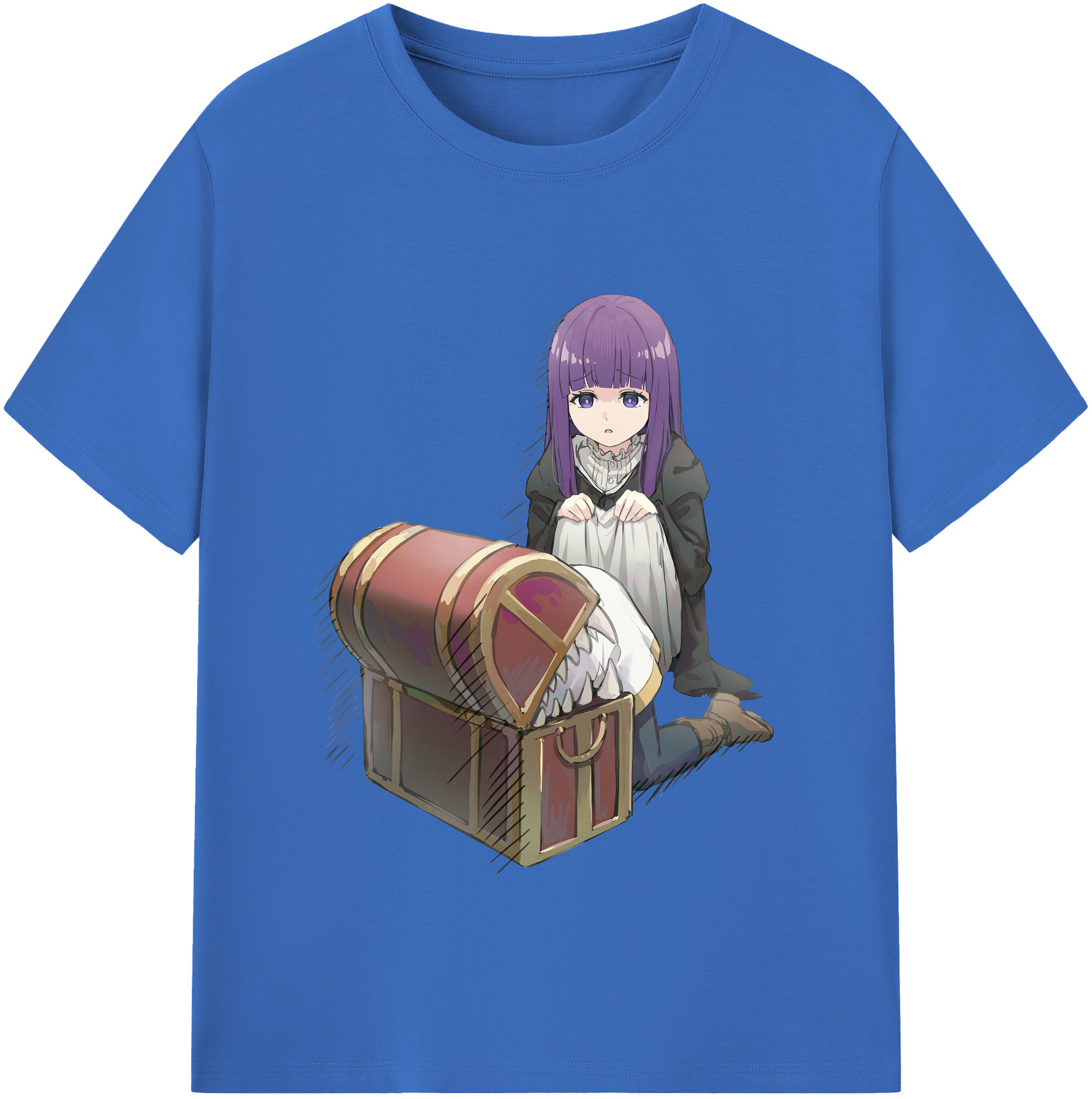 （画像用） 葬送のフリーレン Frieren 綿100％半袖Tシャツ（フロントプリント）