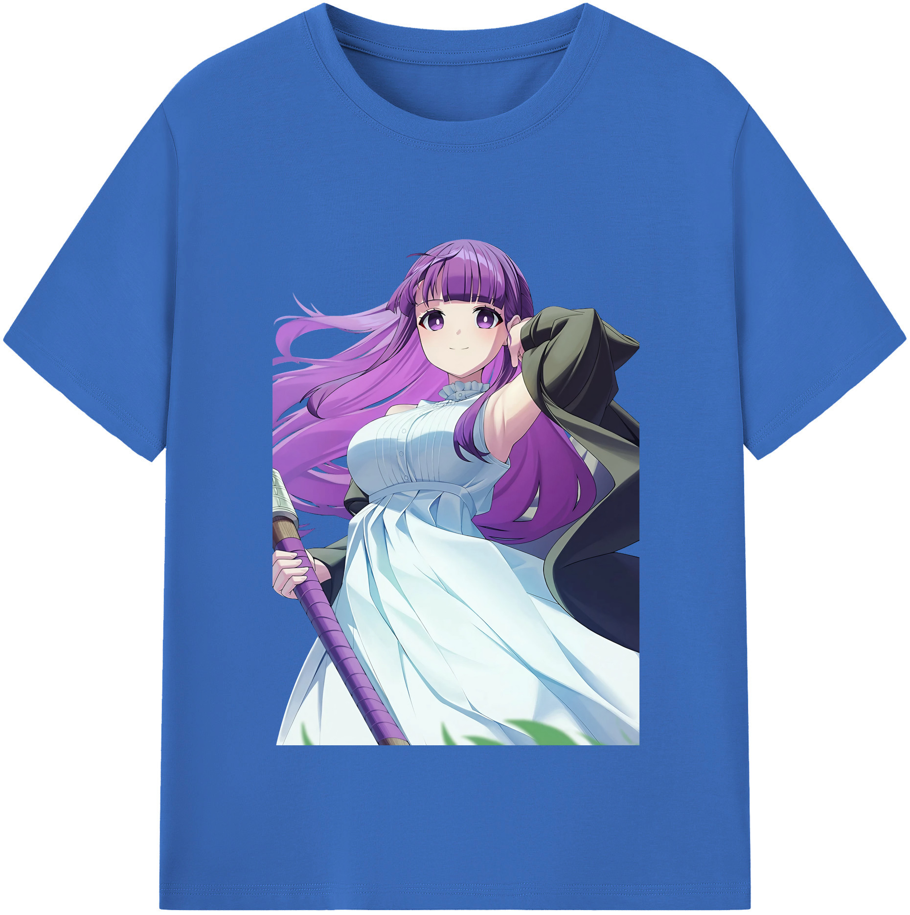 （画像用） 葬送のフリーレン Frieren 綿100％半袖Tシャツ（フロントプリント）
