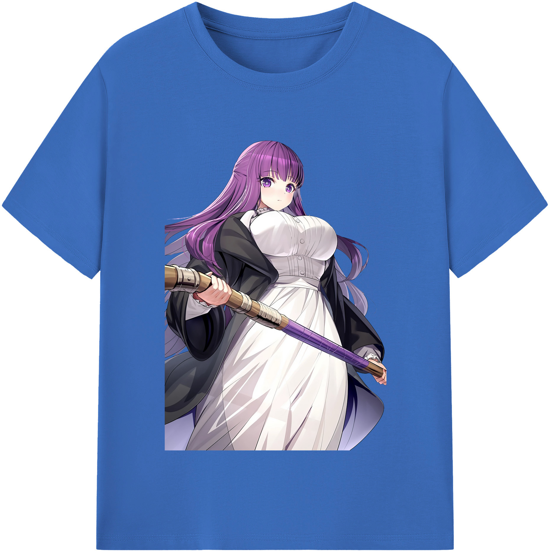 （画像用） 葬送のフリーレン Frieren 綿100％半袖Tシャツ（フロントプリント）