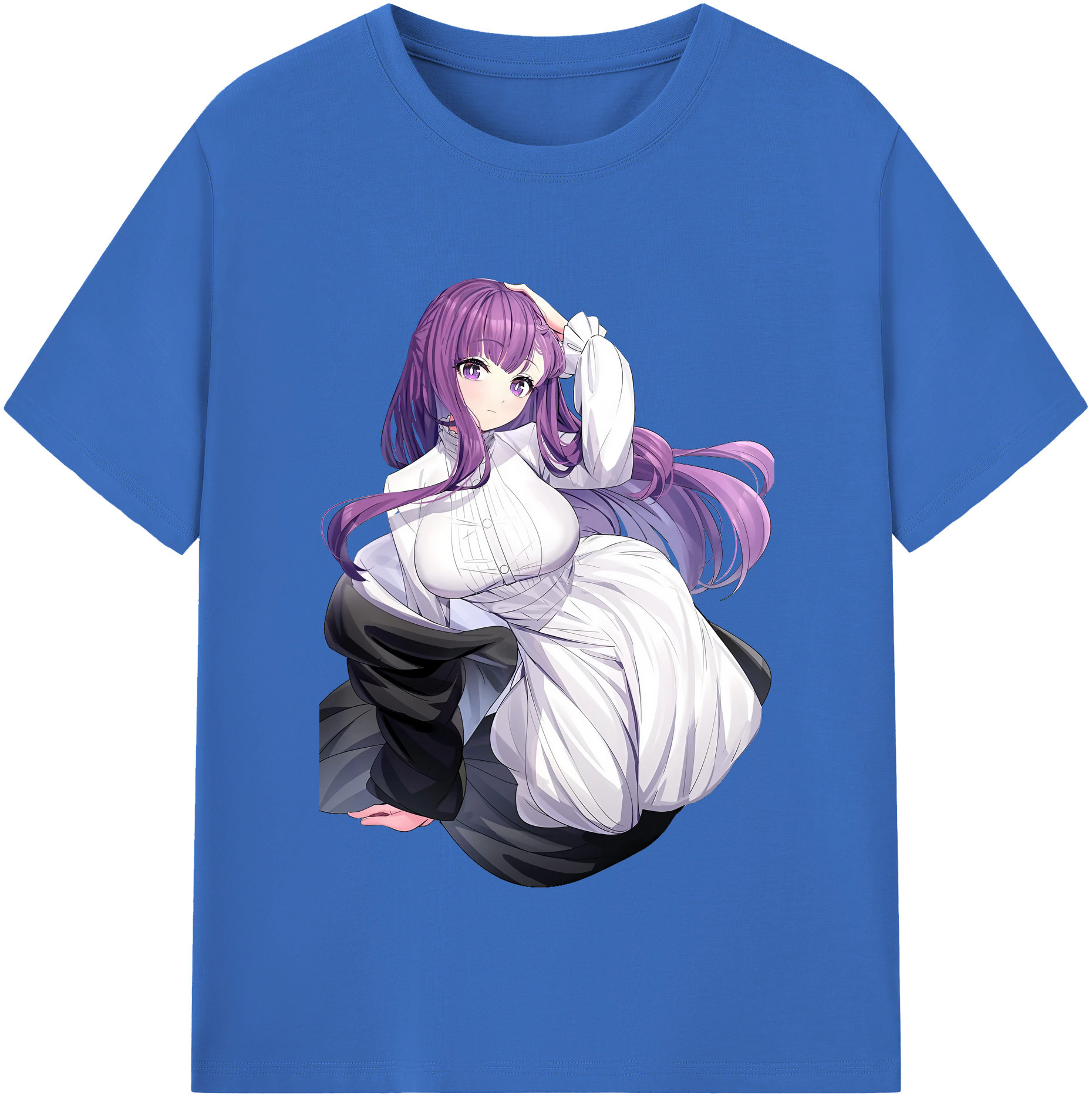 （画像用） 葬送のフリーレン Frieren 綿100％半袖Tシャツ（フロントプリント）