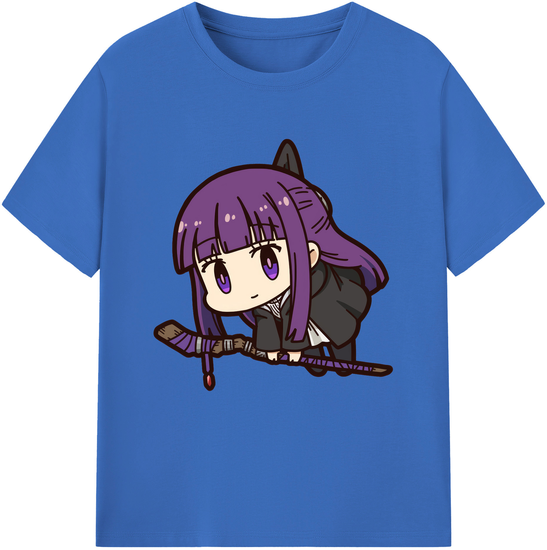 （画像用） 葬送のフリーレン Frieren 綿100％半袖Tシャツ（フロントプリント）