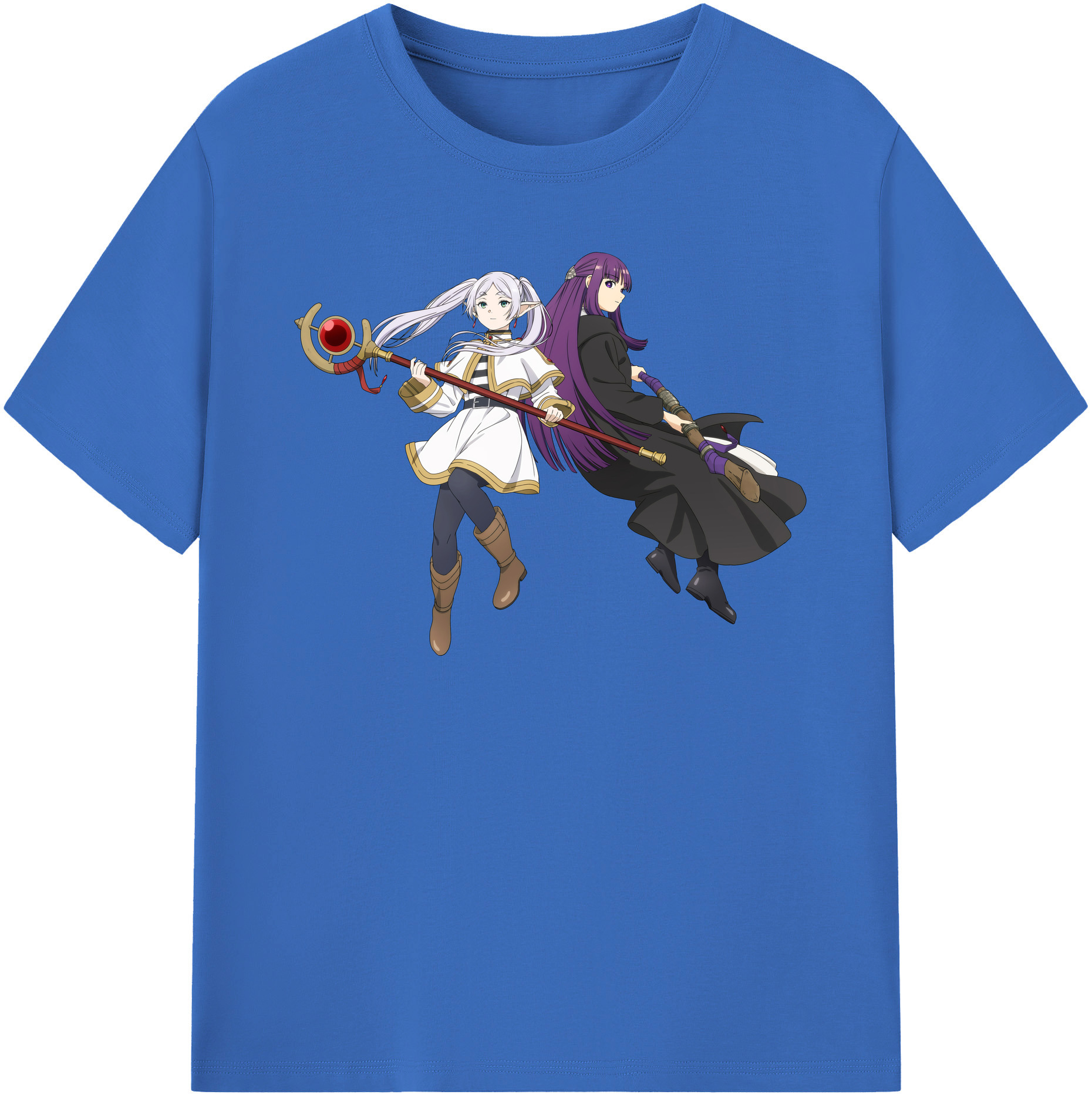 （画像用） 葬送のフリーレン Frieren 綿100％半袖Tシャツ（フロントプリント）