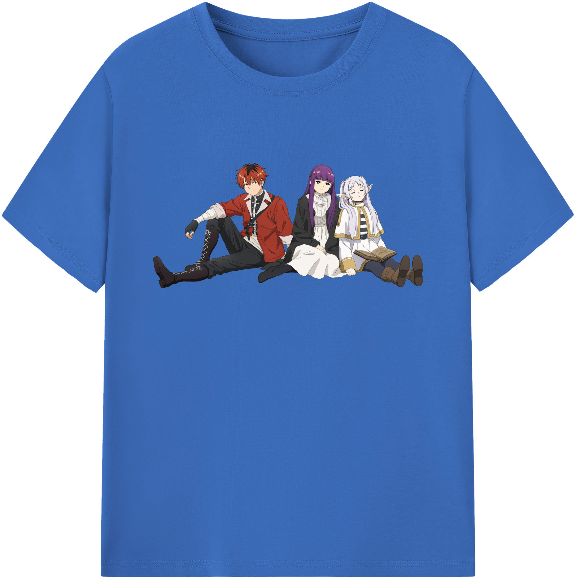 （画像用） 葬送のフリーレン Frieren 綿100％半袖Tシャツ（フロントプリント）