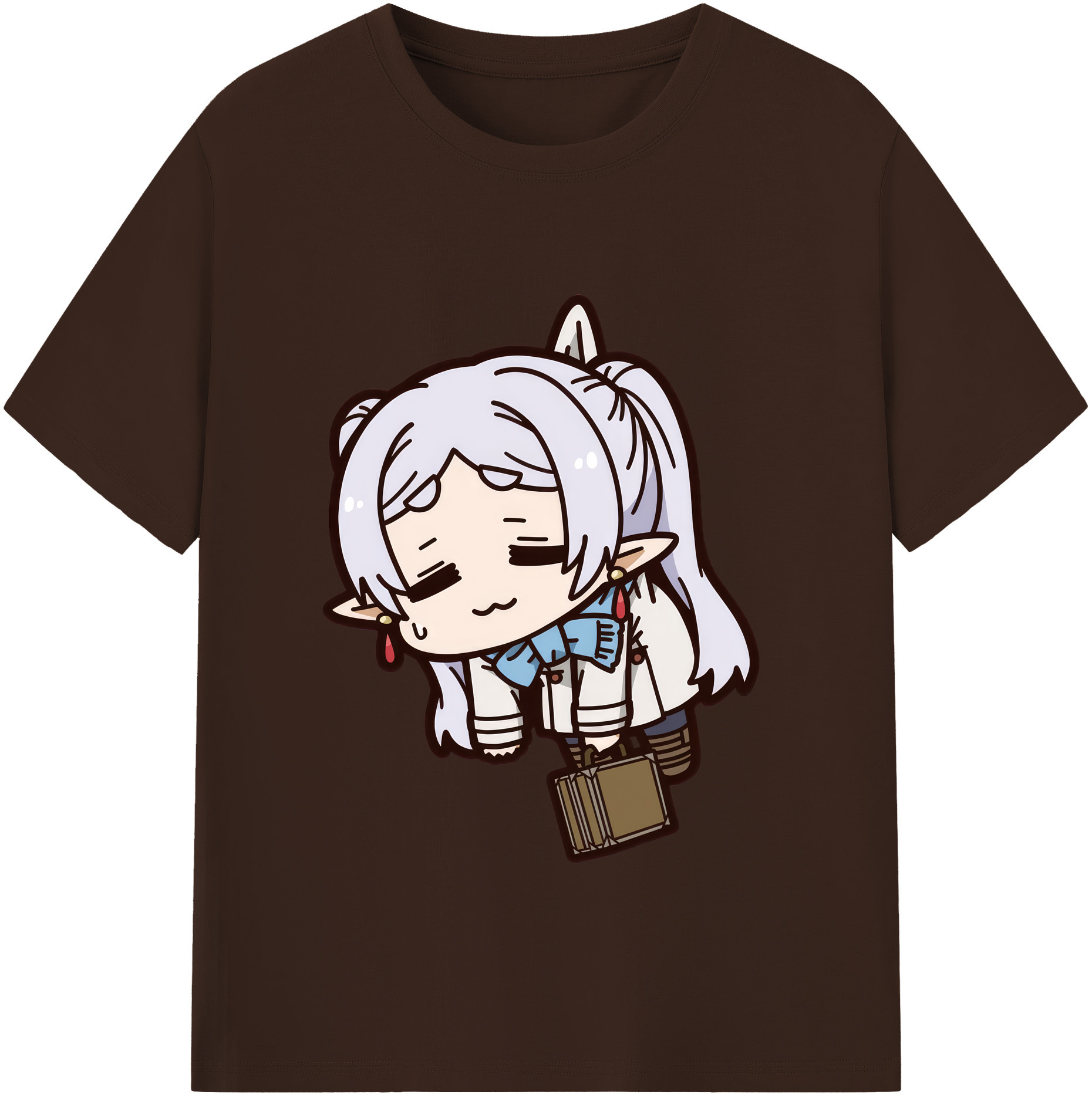 （画像用） 葬送のフリーレン Frieren 綿100％半袖Tシャツ（フロントプリント）