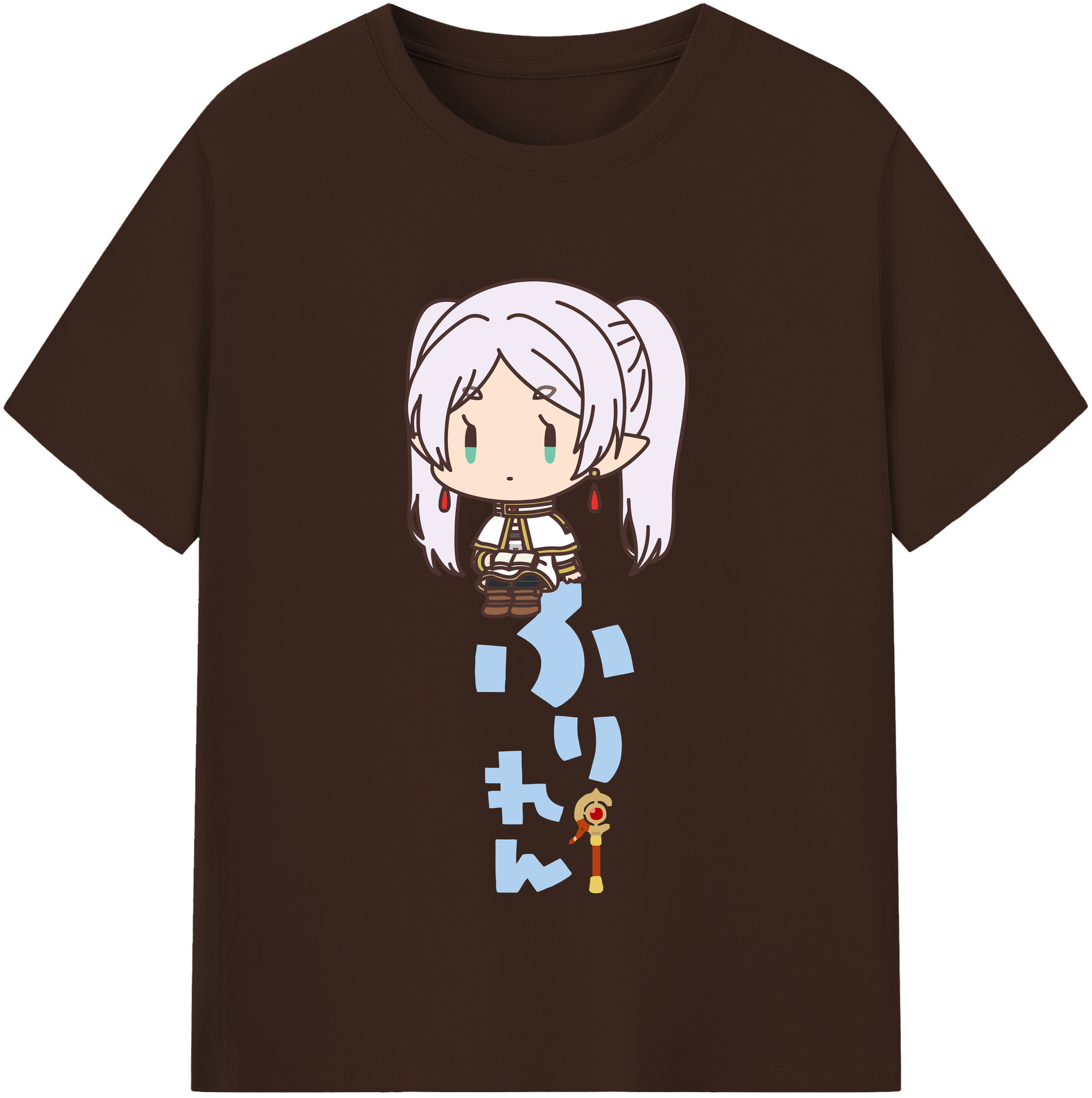 （画像用） 葬送のフリーレン Frieren 綿100％半袖Tシャツ（フロントプリント）