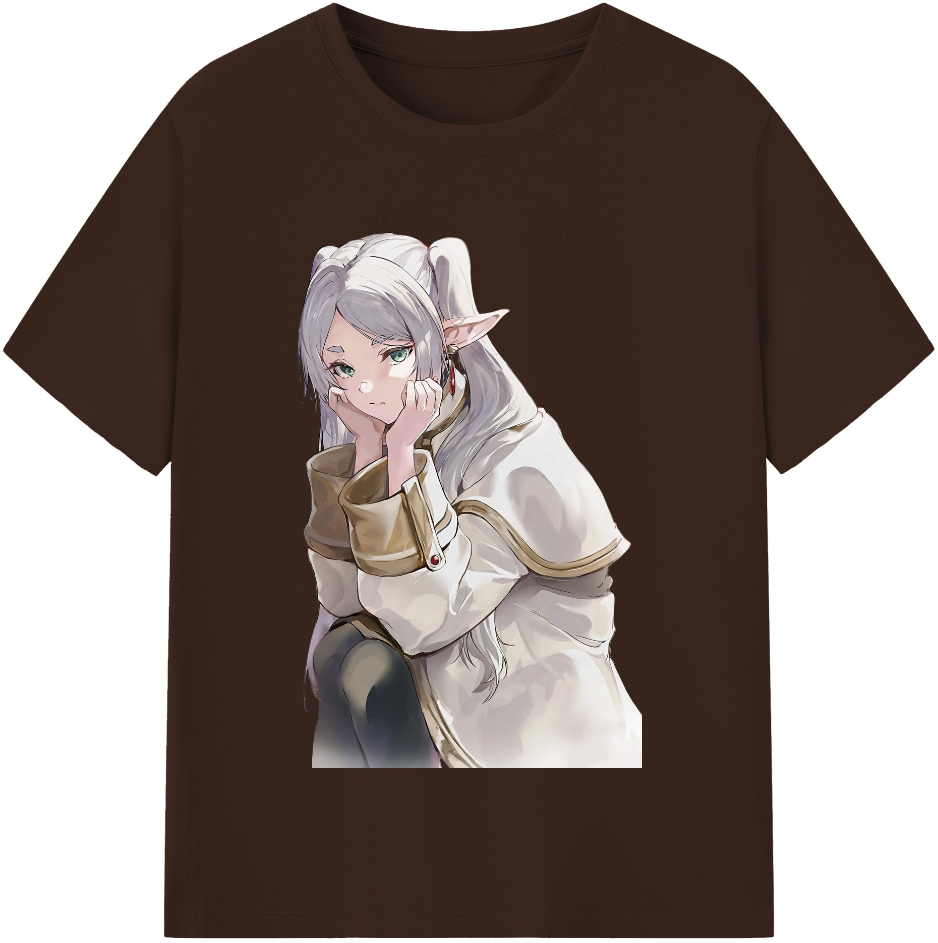 （画像用） 葬送のフリーレン Frieren 綿100％半袖Tシャツ（フロントプリント）