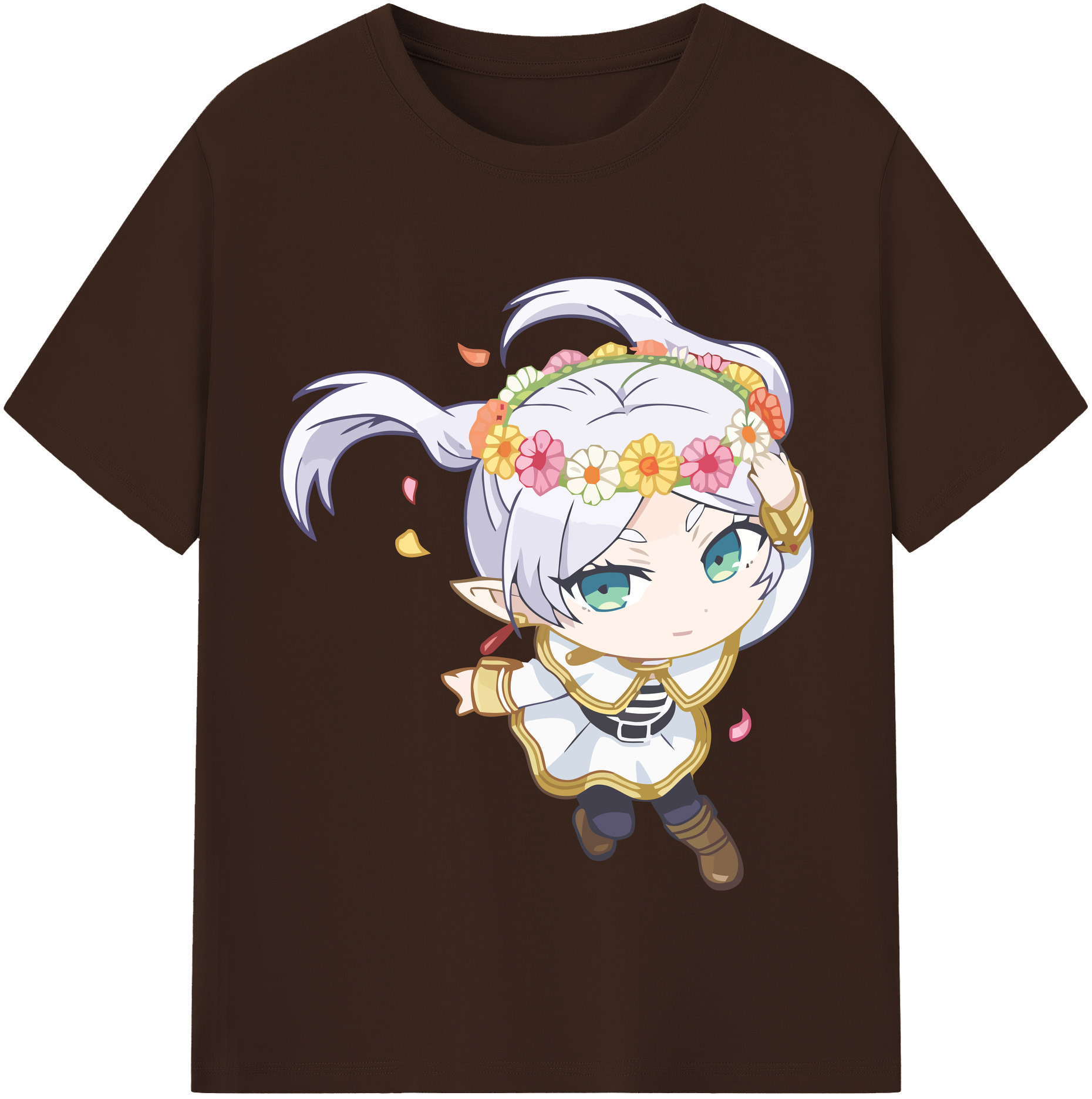 （画像用） 葬送のフリーレン Frieren 綿100％半袖Tシャツ（フロントプリント）