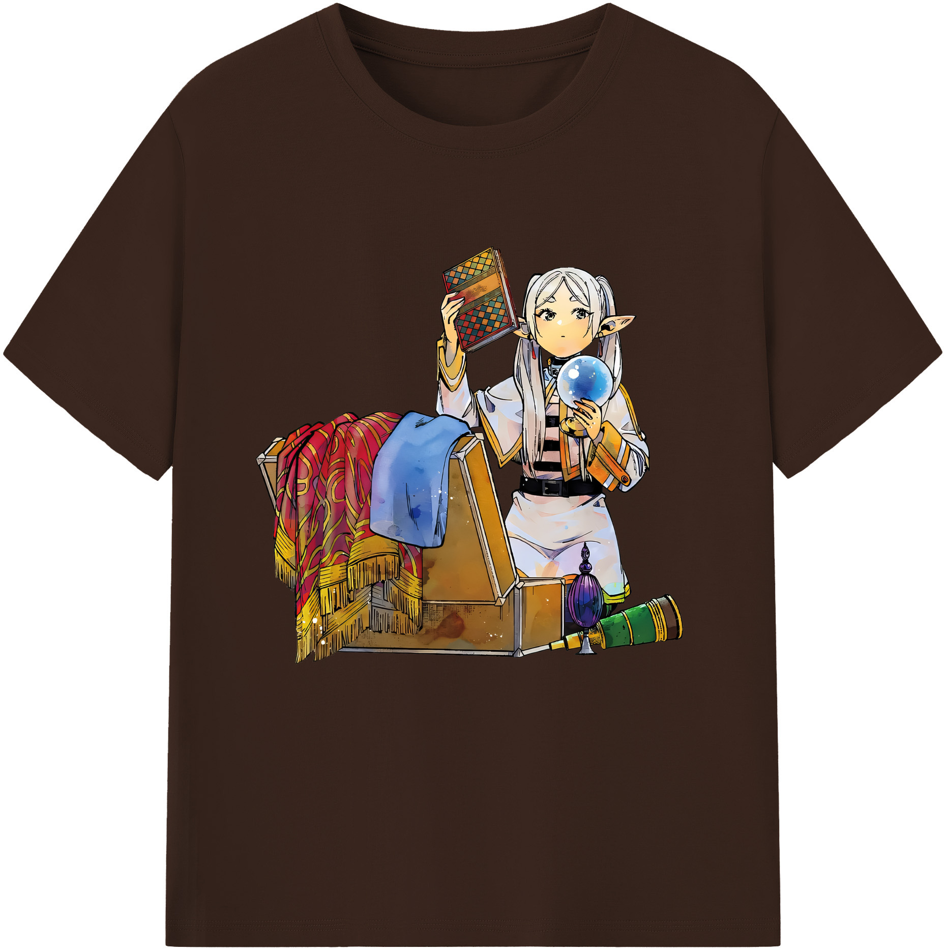 （画像用） 葬送のフリーレン Frieren 綿100％半袖Tシャツ（フロントプリント）