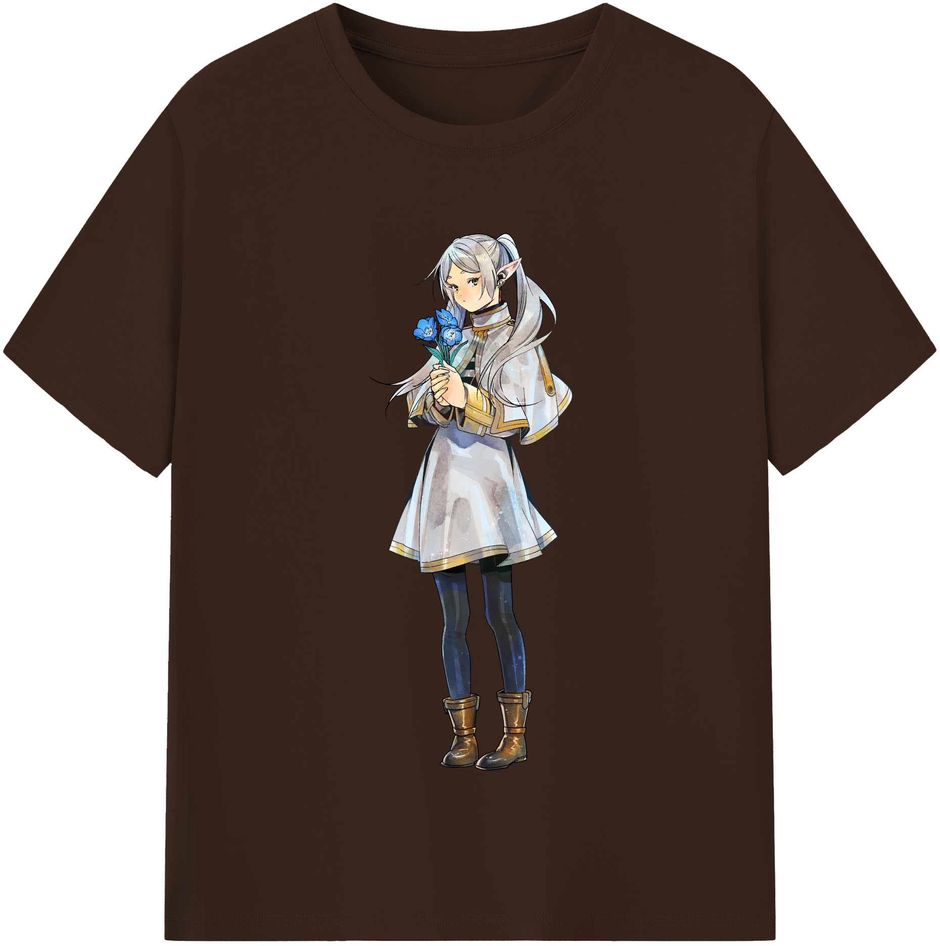 （画像用） 葬送のフリーレン Frieren 綿100％半袖Tシャツ（フロントプリント）