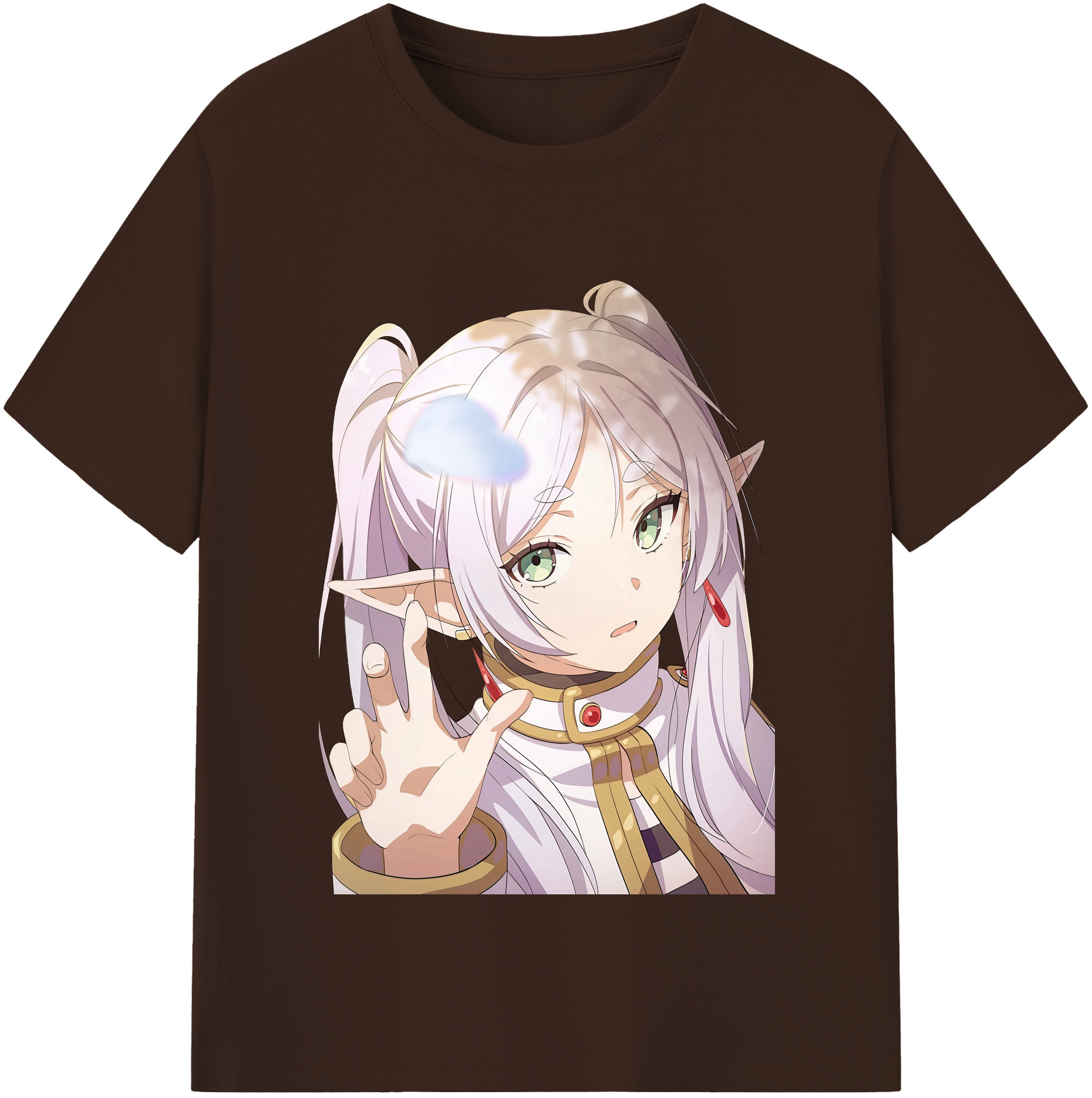 （画像用） 葬送のフリーレン Frieren 綿100％半袖Tシャツ（フロントプリント）