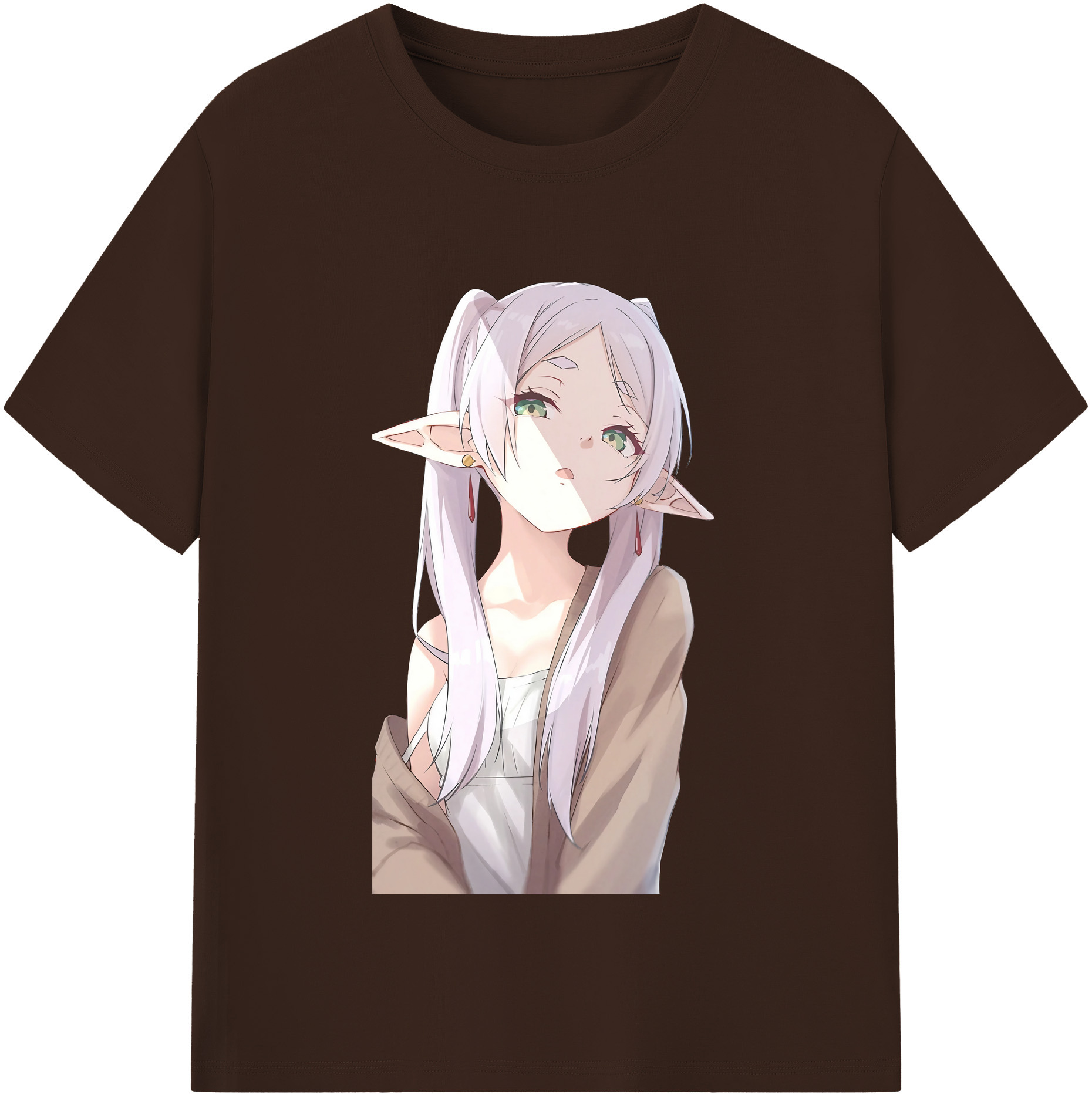 （画像用） 葬送のフリーレン Frieren 綿100％半袖Tシャツ（フロントプリント）