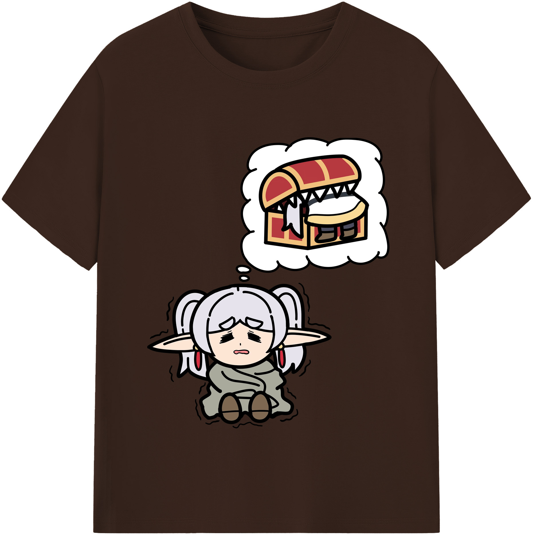 （画像用） 葬送のフリーレン Frieren 綿100％半袖Tシャツ（フロントプリント）