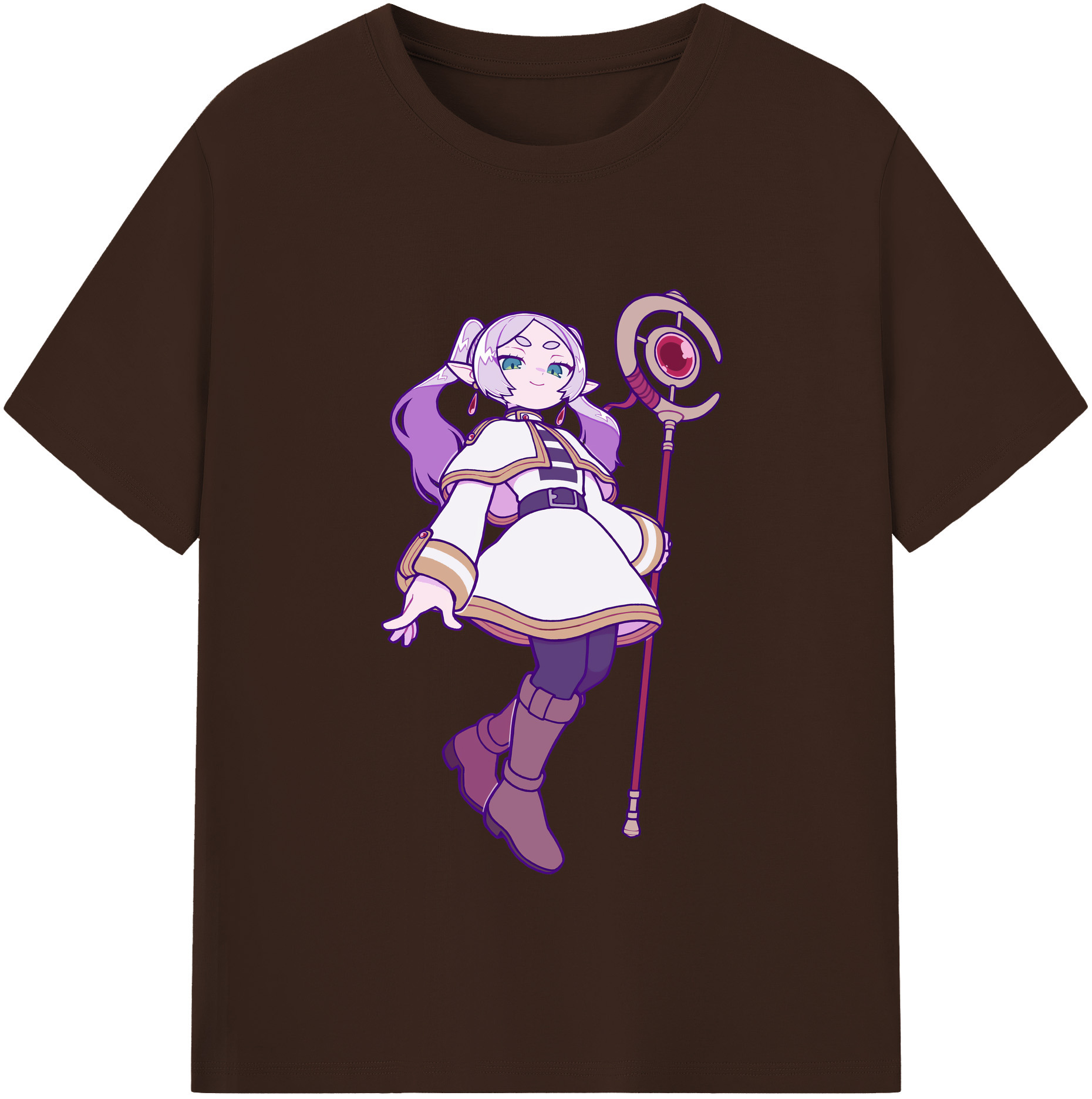 （画像用） 葬送のフリーレン Frieren 綿100％半袖Tシャツ（フロントプリント）