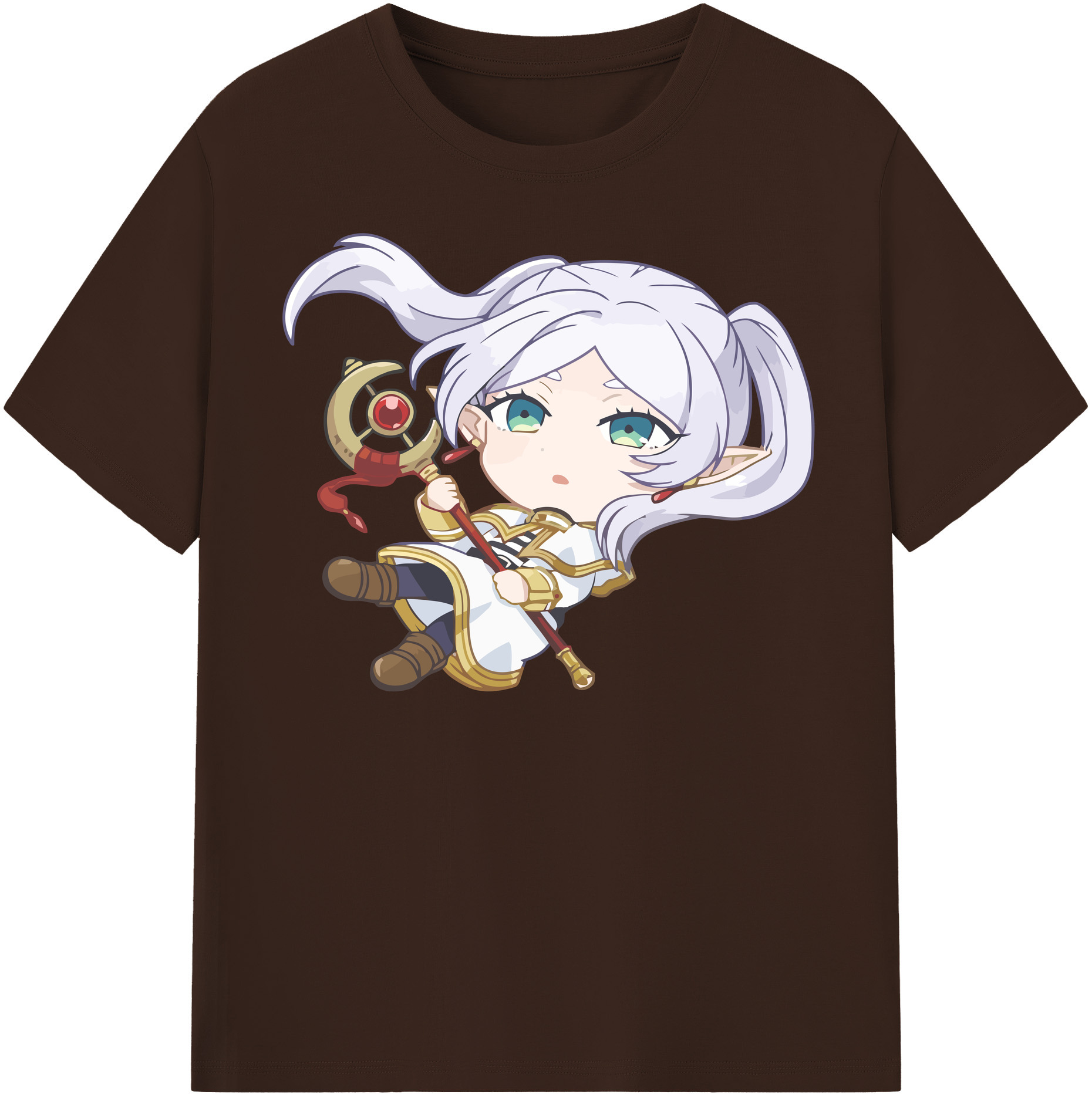 （画像用） 葬送のフリーレン Frieren 綿100％半袖Tシャツ（フロントプリント）