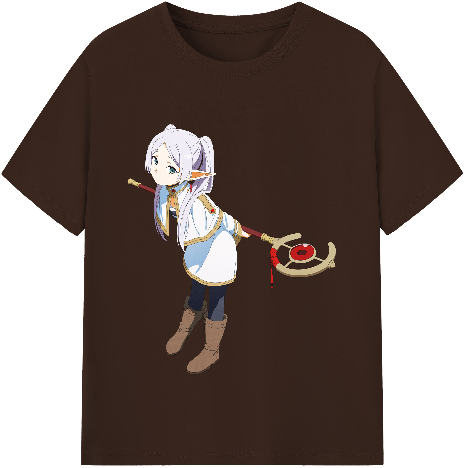 （画像用） 葬送のフリーレン Frieren 綿100％半袖Tシャツ（フロントプリント）