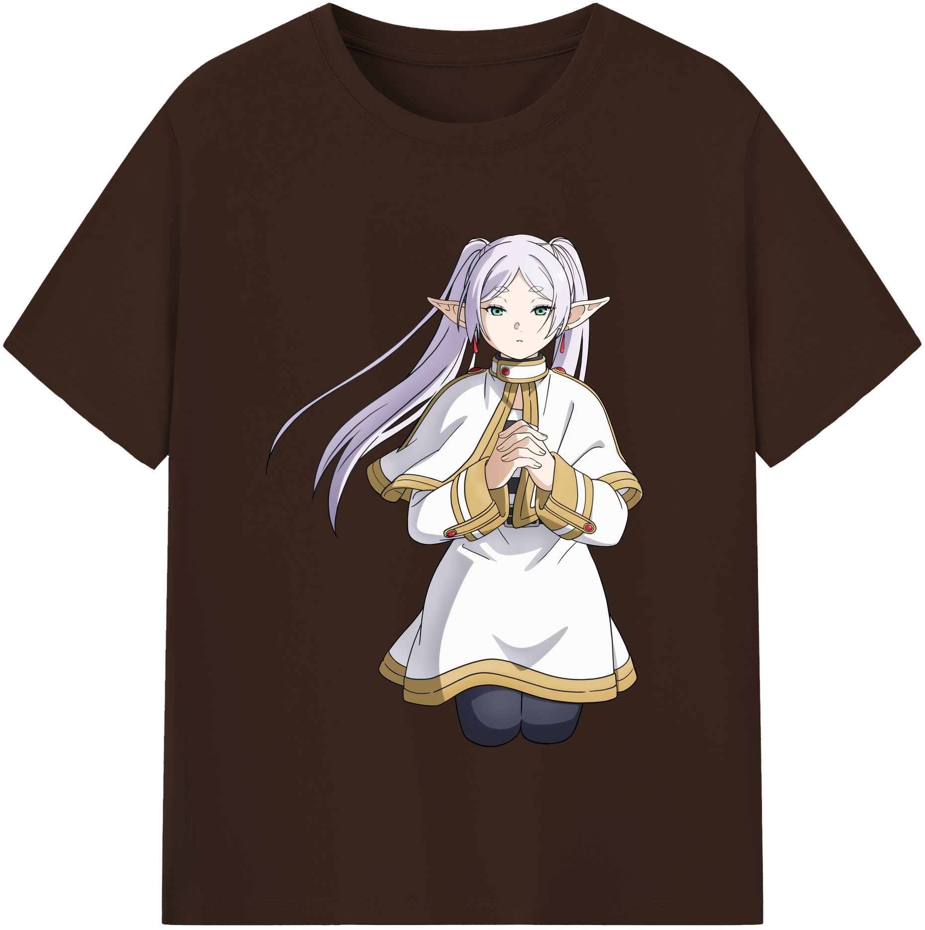 （画像用） 葬送のフリーレン Frieren 綿100％半袖Tシャツ（フロントプリント）