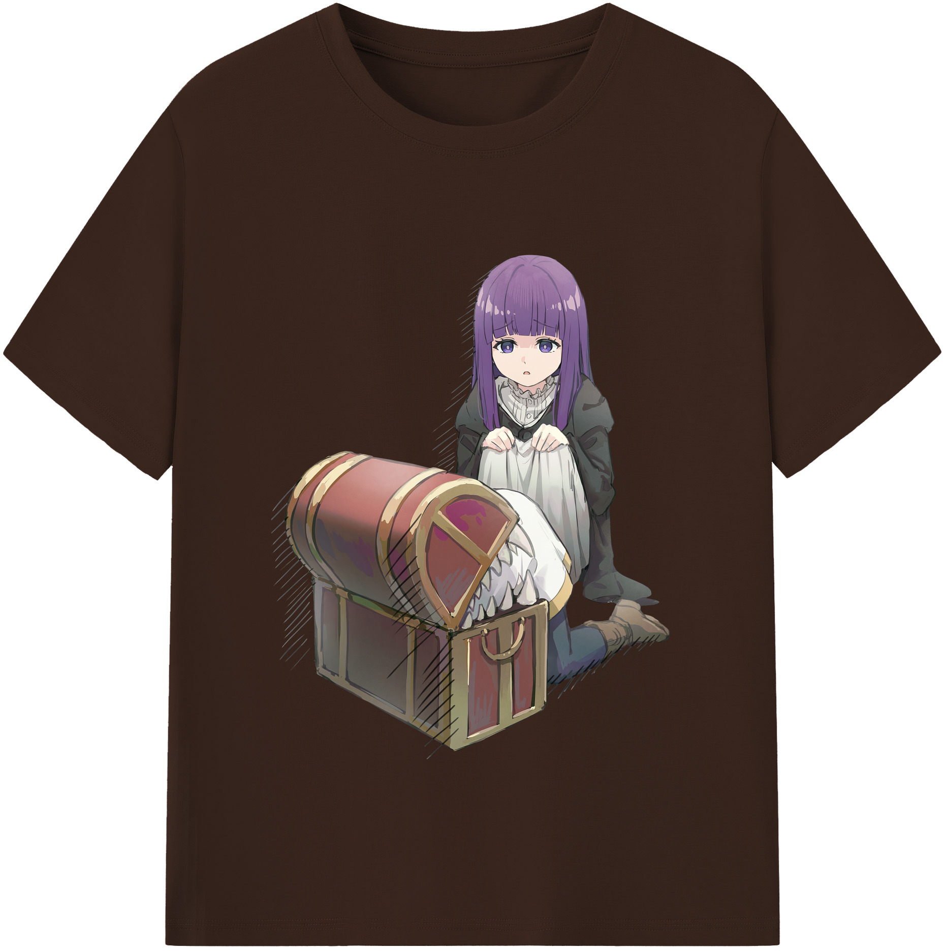 （画像用） 葬送のフリーレン Frieren 綿100％半袖Tシャツ（フロントプリント）