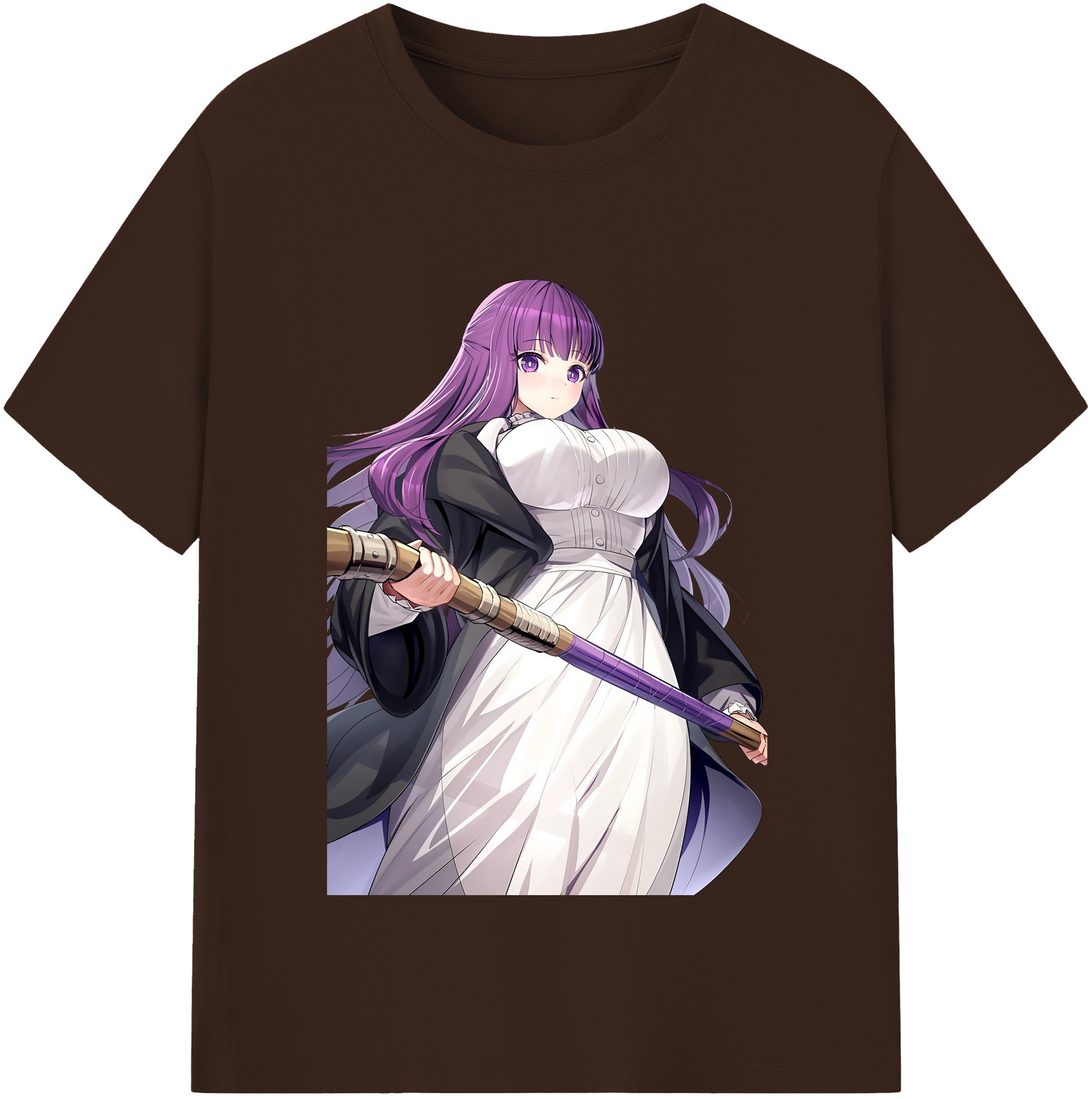 （画像用） 葬送のフリーレン Frieren 綿100％半袖Tシャツ（フロントプリント）