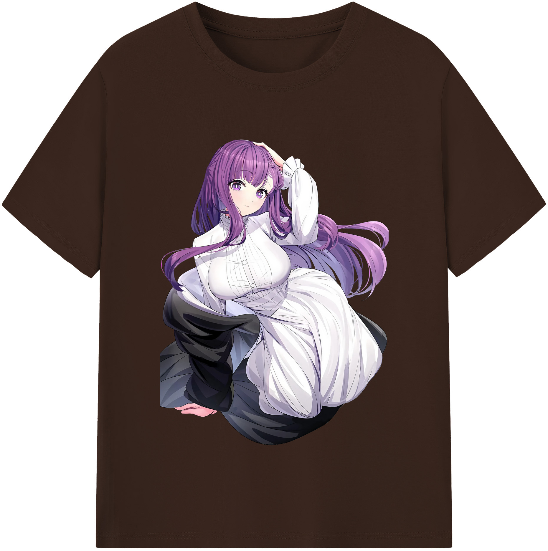 （画像用） 葬送のフリーレン Frieren 綿100％半袖Tシャツ（フロントプリント）