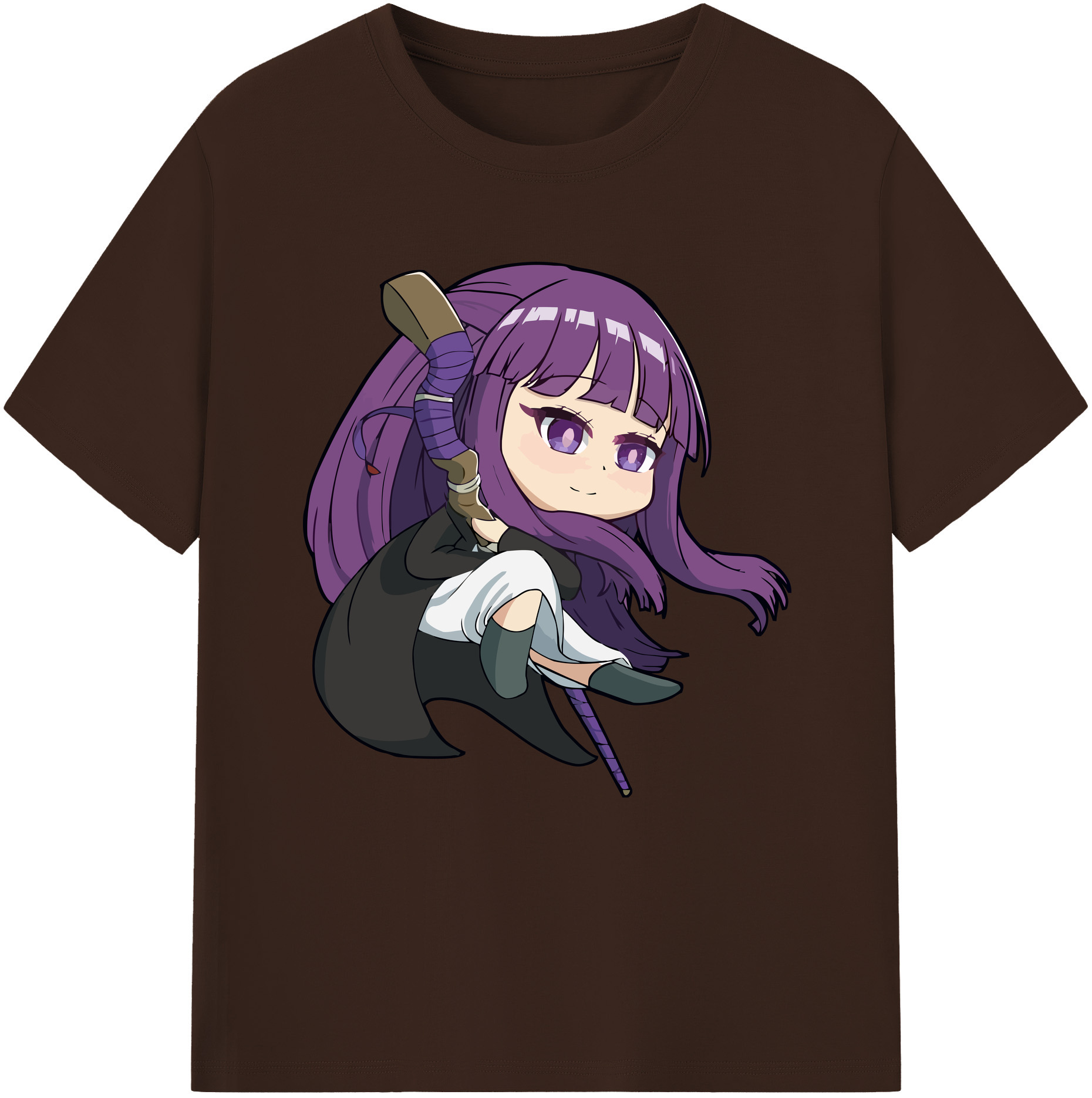（画像用） 葬送のフリーレン Frieren 綿100％半袖Tシャツ（フロントプリント）