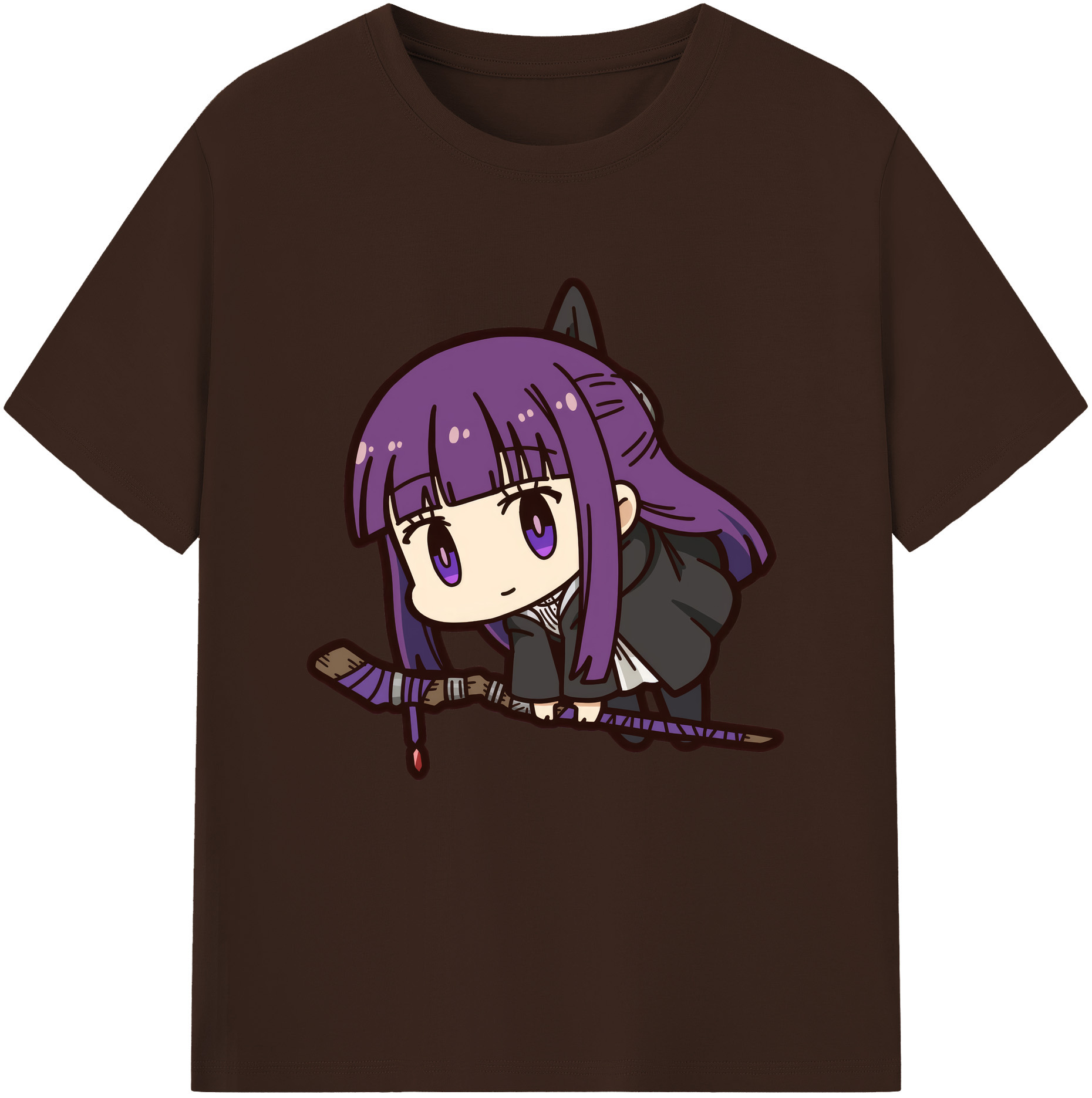 （画像用） 葬送のフリーレン Frieren 綿100％半袖Tシャツ（フロントプリント）