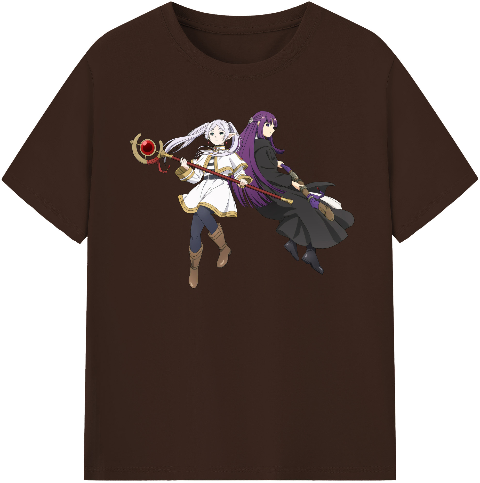 （画像用） 葬送のフリーレン Frieren 綿100％半袖Tシャツ（フロントプリント）